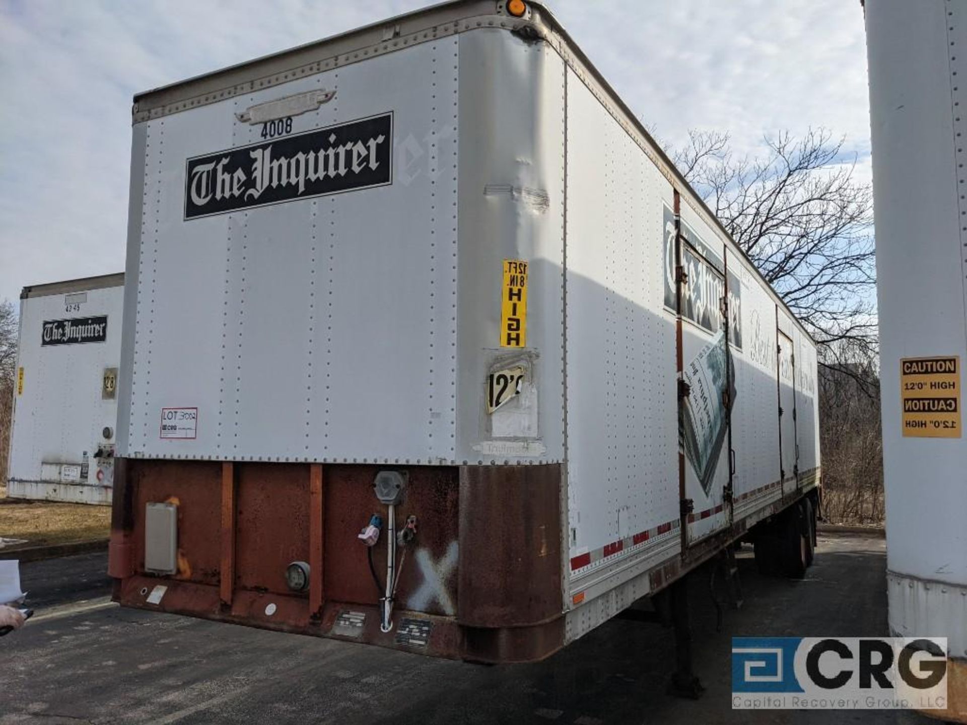 1990 Trailmobile TRAILER Trailer - 60000 GVW, 42' / Alum Roof / Roll Door / Spring Ride / 12' 6" / - Image 2 of 6