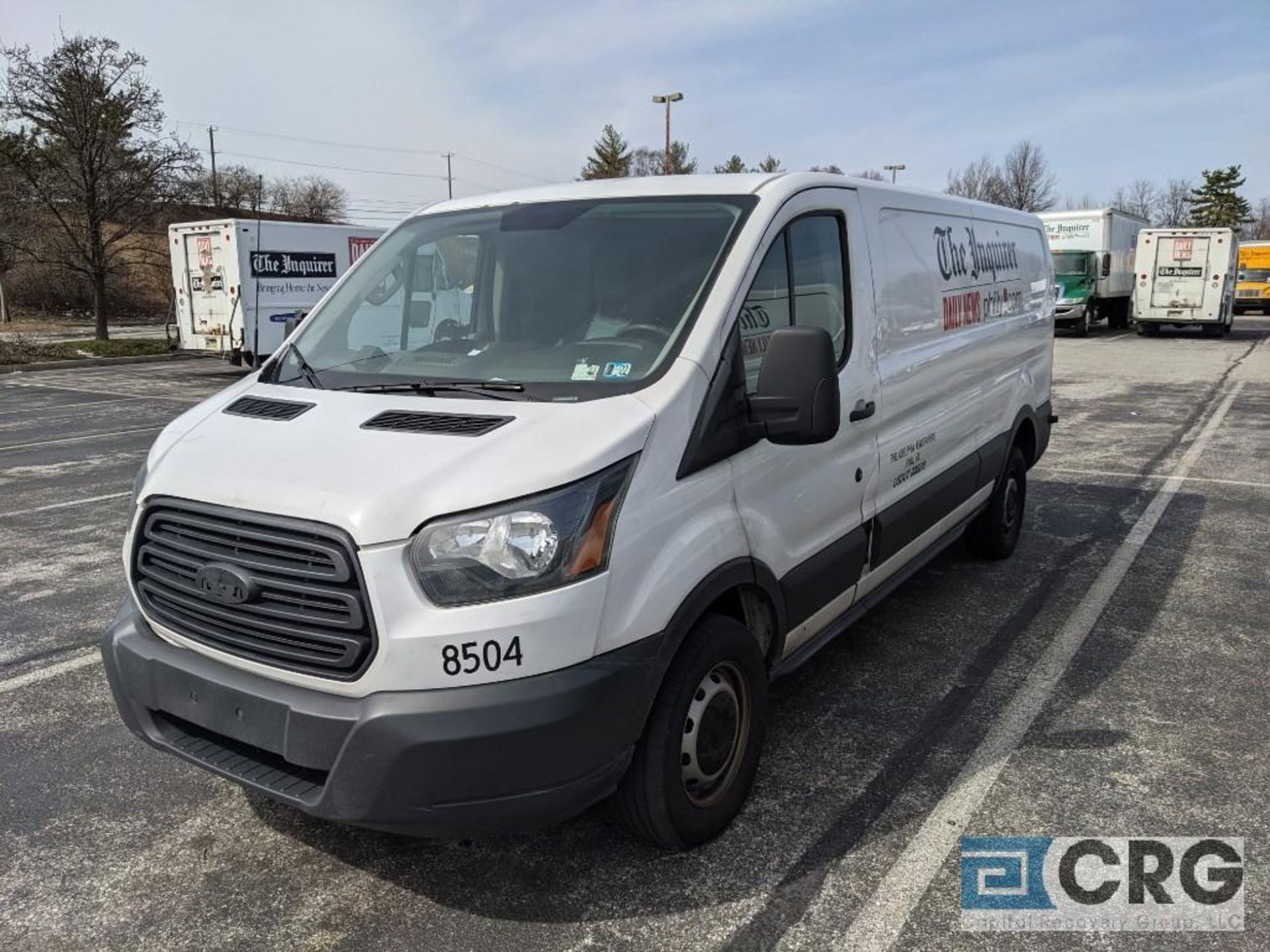 2015 Ford Transit350 Van - 9500 GVW, 224963 odometer reading. Flat Top Roof, 9500 GVW, 3.7L Gas,