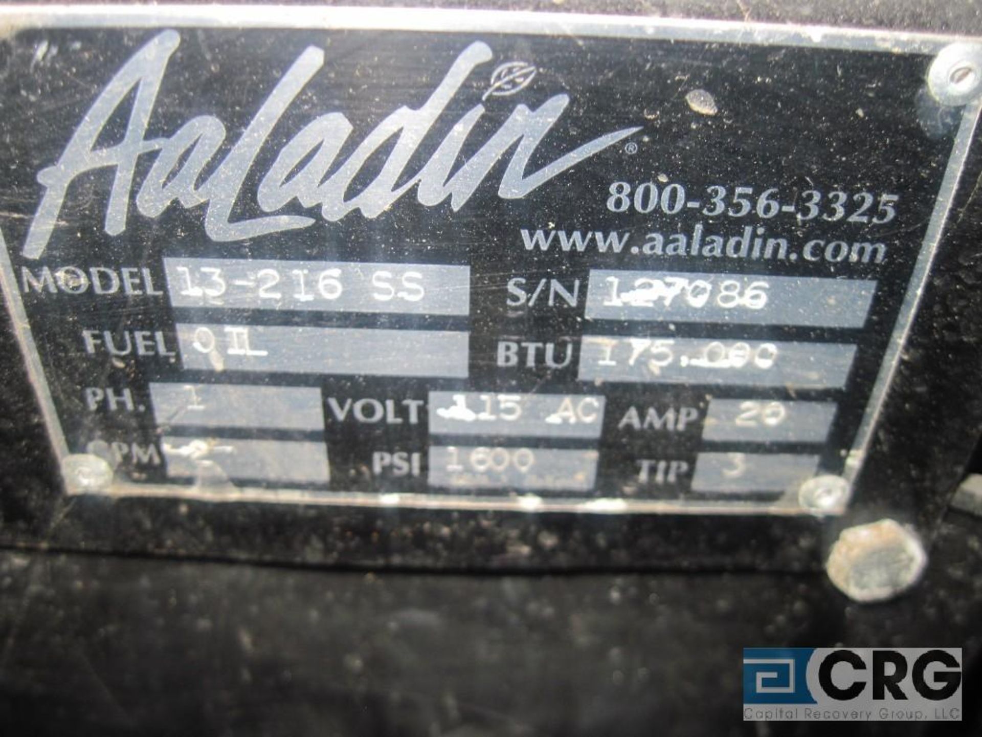 Aladin 132 SS steam pressure washer, s/n 127086 - Image 3 of 3