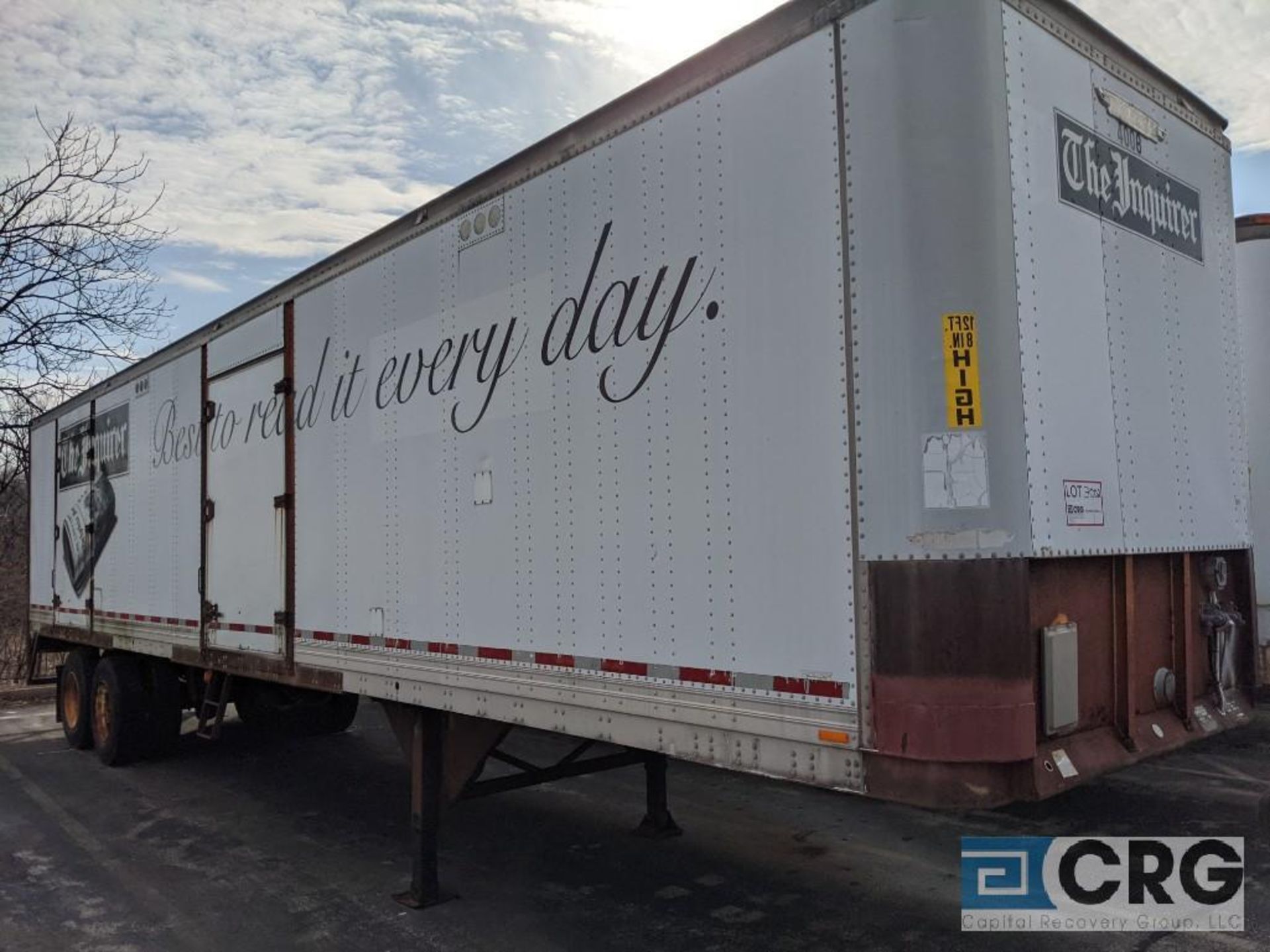 1990 Trailmobile TRAILER Trailer - 60000 GVW, 42' / Alum Roof / Roll Door / Spring Ride / 12' 6" /