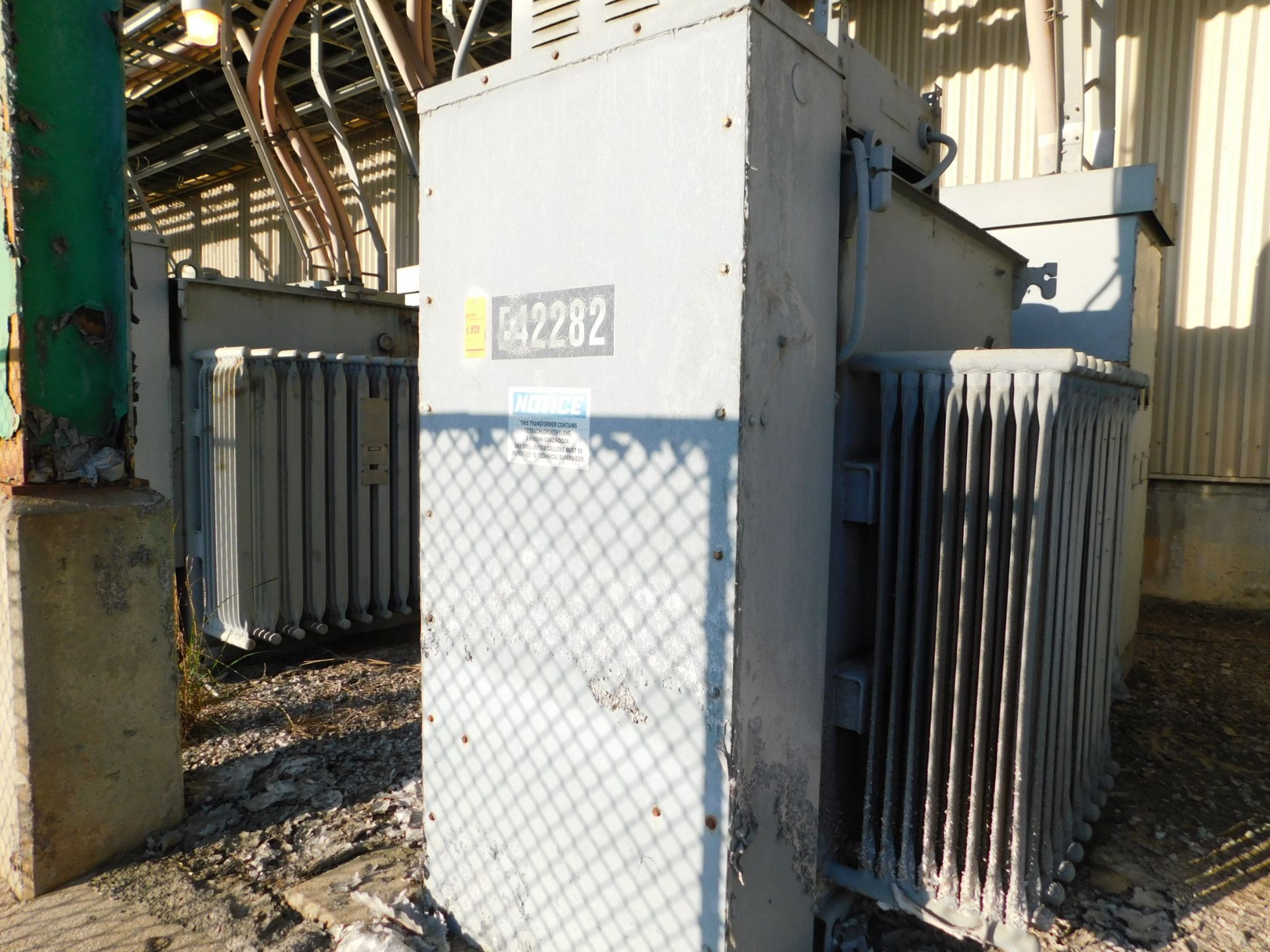 General Electric three phase substation transformer, Wesco fluid, 13800-408Y 1277, 55-65° C rise,