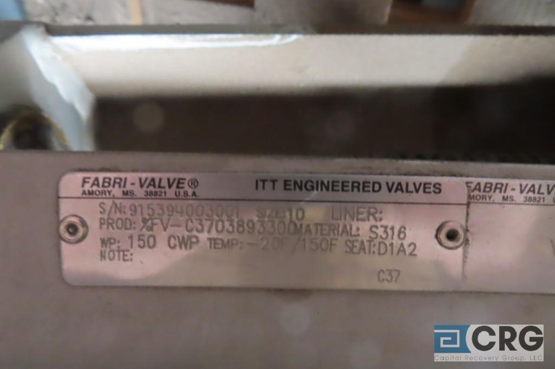 Fabri-Valve 375 stainless, 10" gate valve - Location: Finished Warehouse - Image 2 of 3