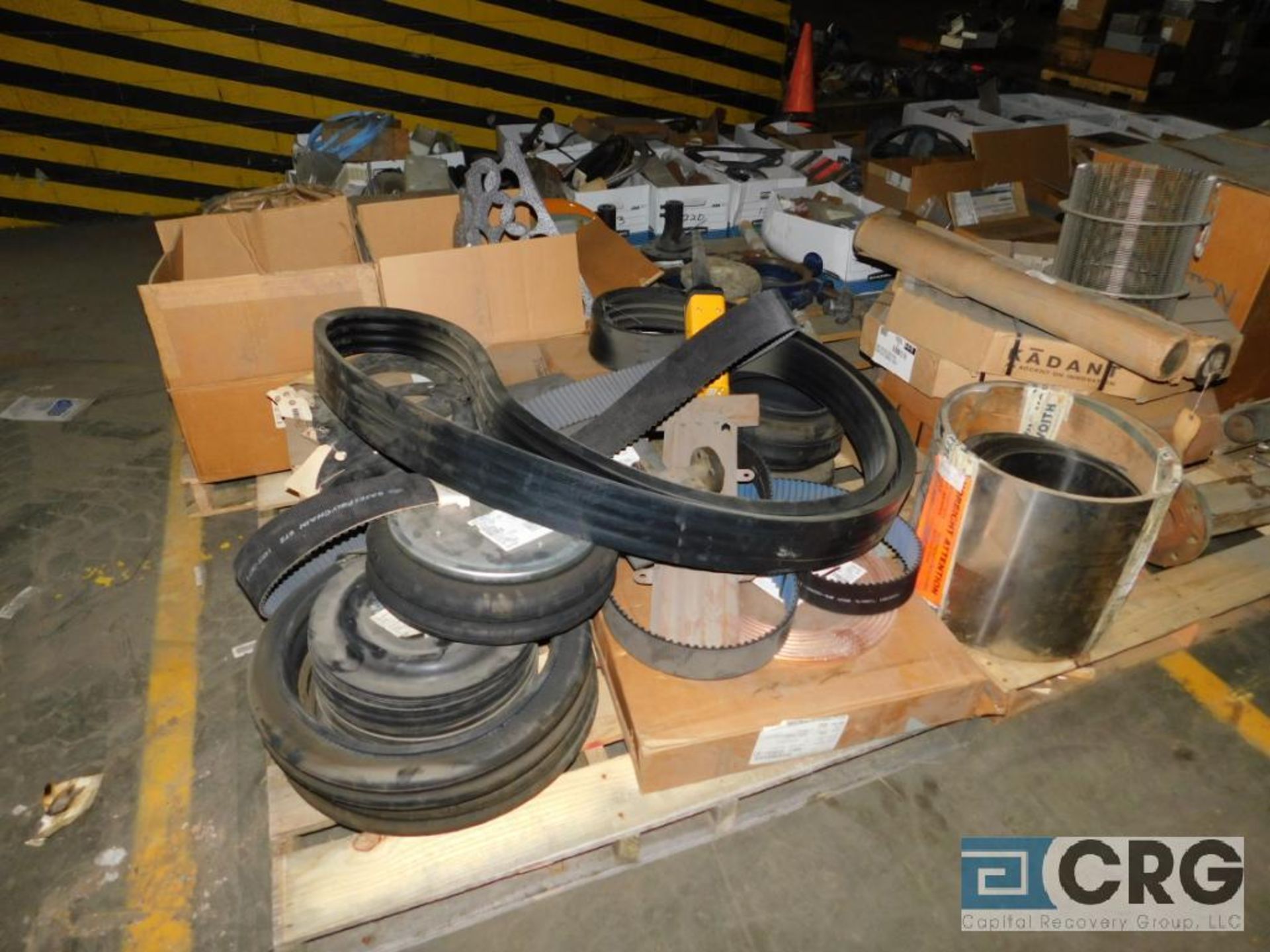 Lot of (11) pallets of miscellaneous parts including springs, filters, v-belts, sprockets (Location: - Image 3 of 4