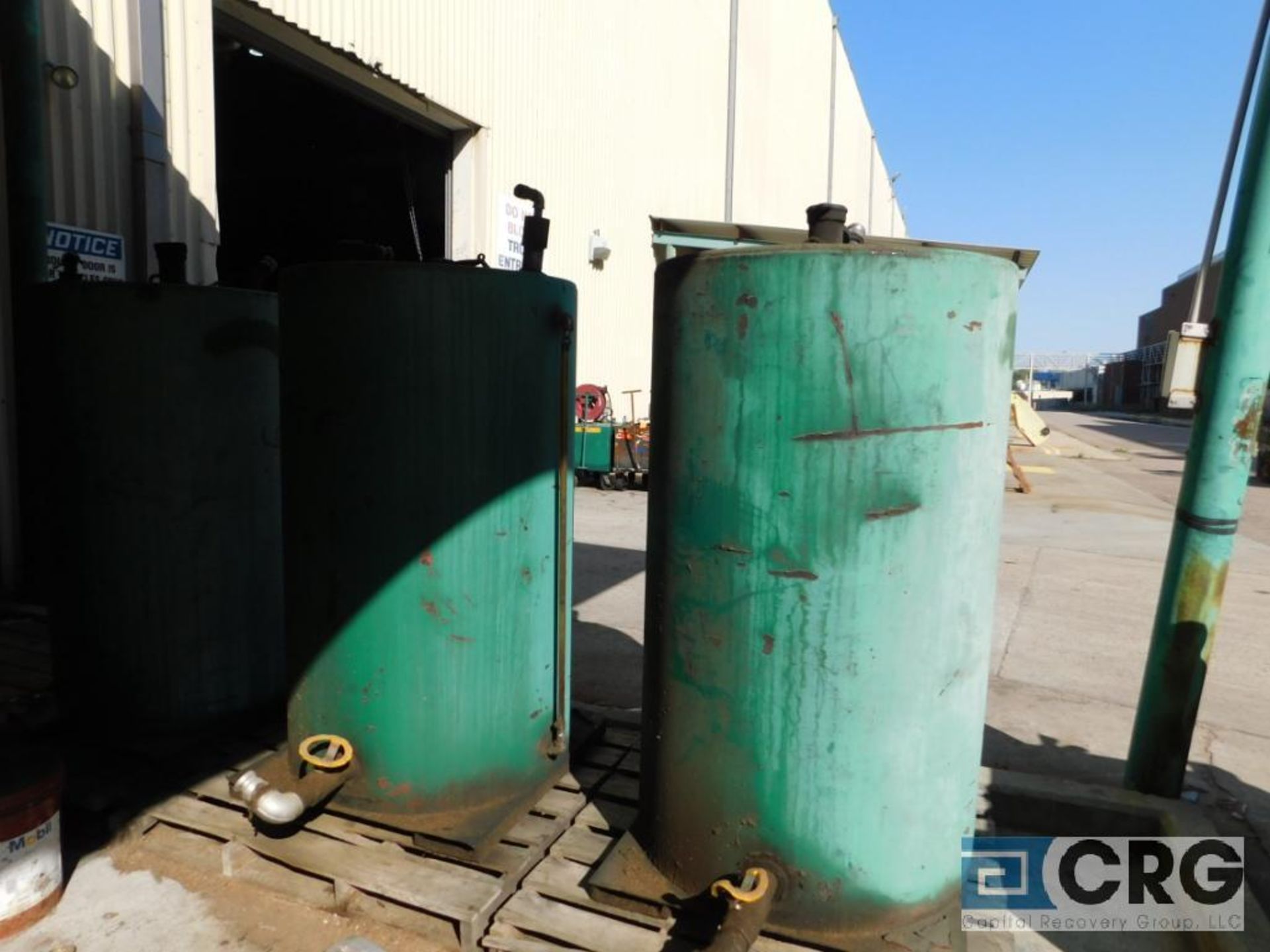 Lot of (3) vertical waste oil tanks, 61" H x 36" Dia., forkable (Location: Maintenance Bldg.) - Image 2 of 2