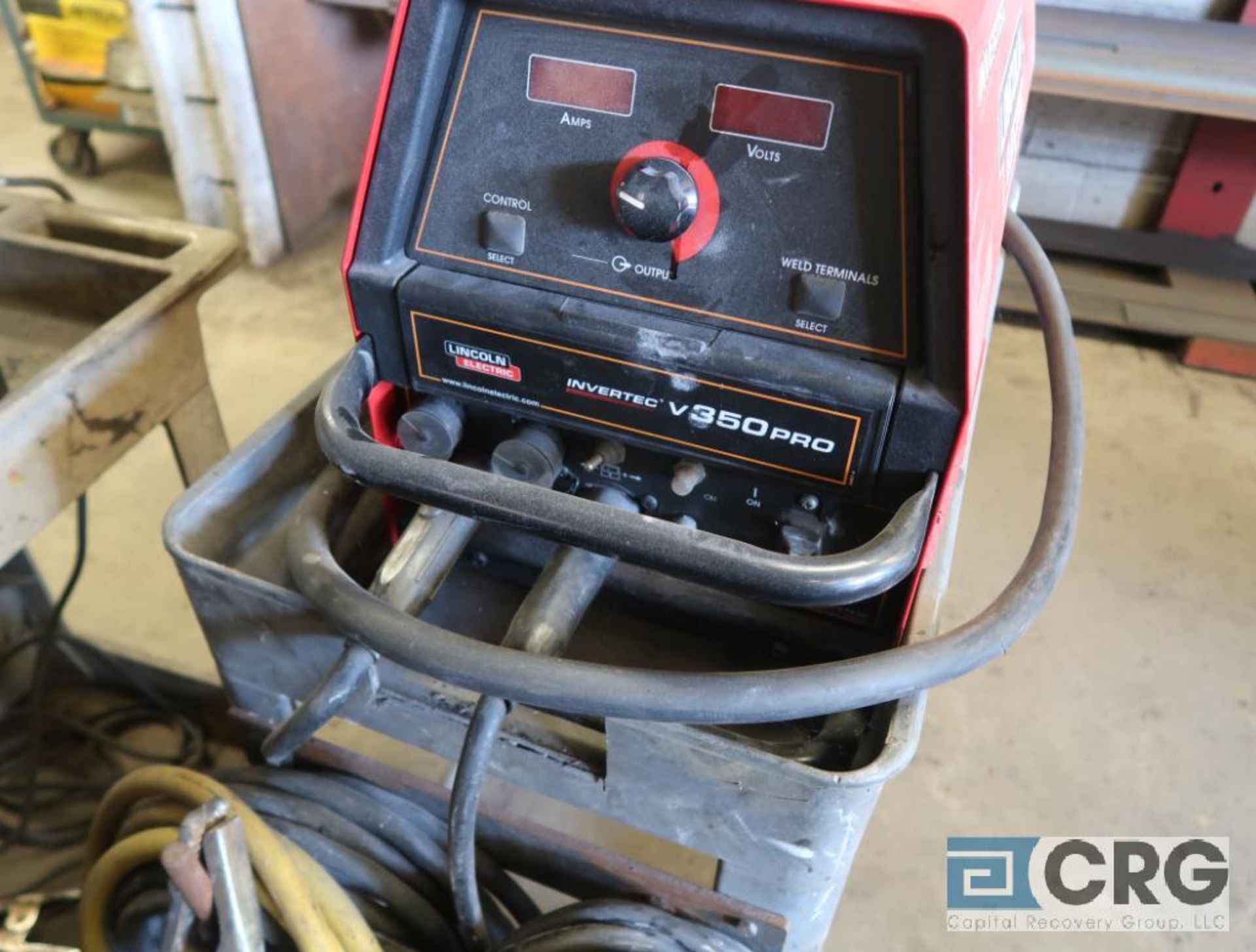 Lincoln V350 PRO inverter welder with Rubbermaid cart, 480 volt, s/n U1180406987 (Shop 1) - Image 2 of 2