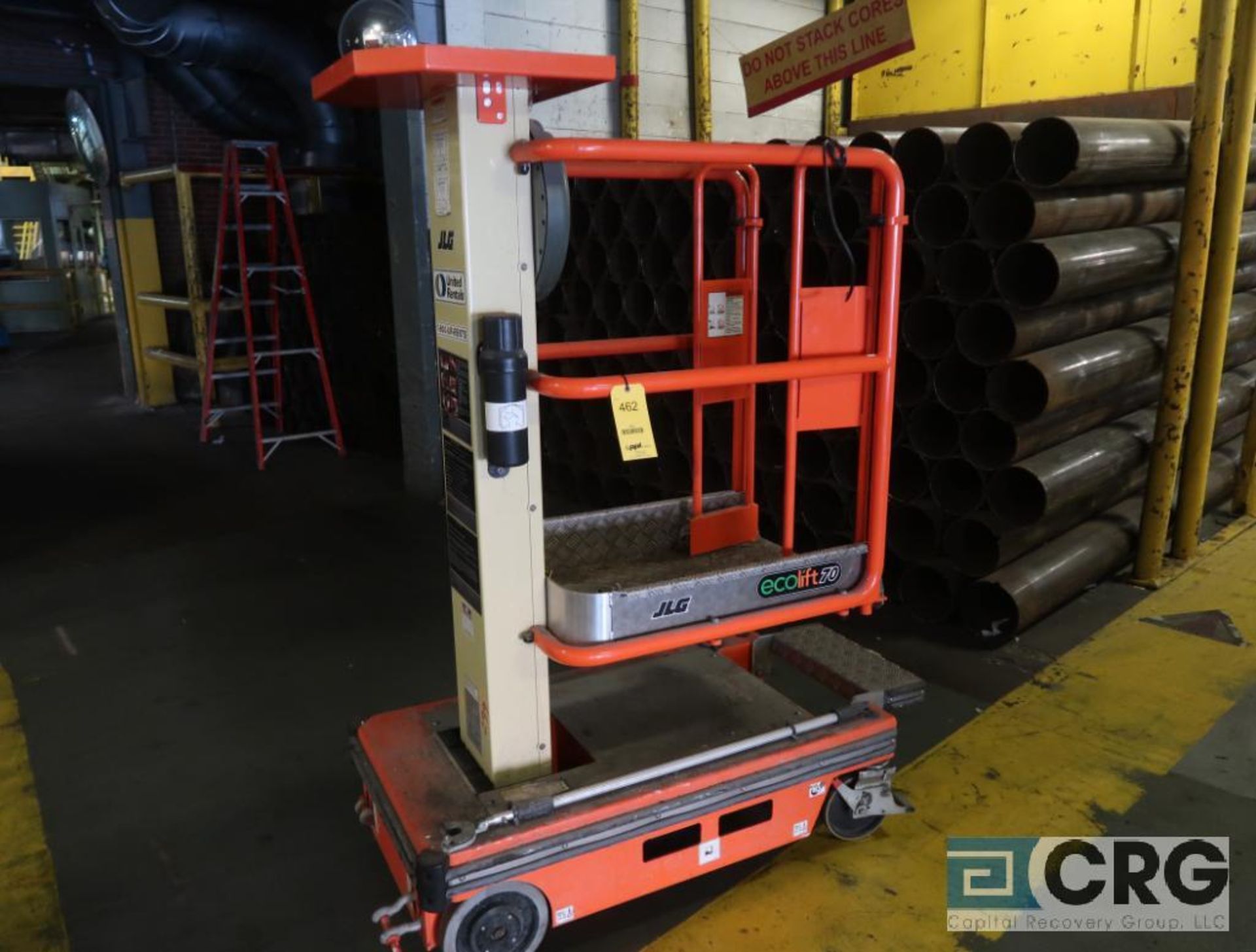 2016 JLG ECO 70 manlift, 330 lb. cap., platform height 7.2 ft., manual, s/n P900000436 (Lower Wood