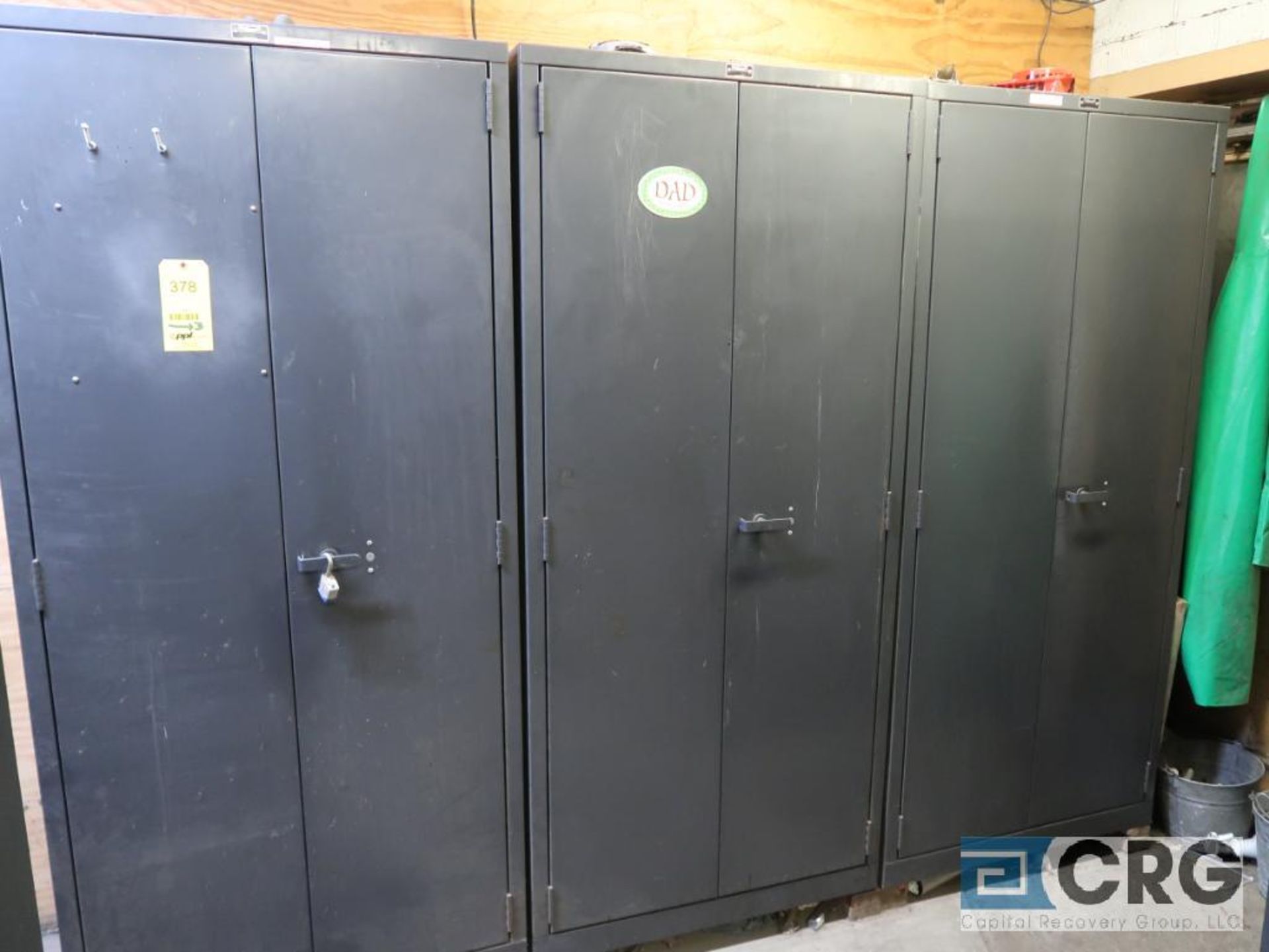 Lot of (3) Hallowell steel cabinets, 2 door, 36 in. wide (Basement Hallway)