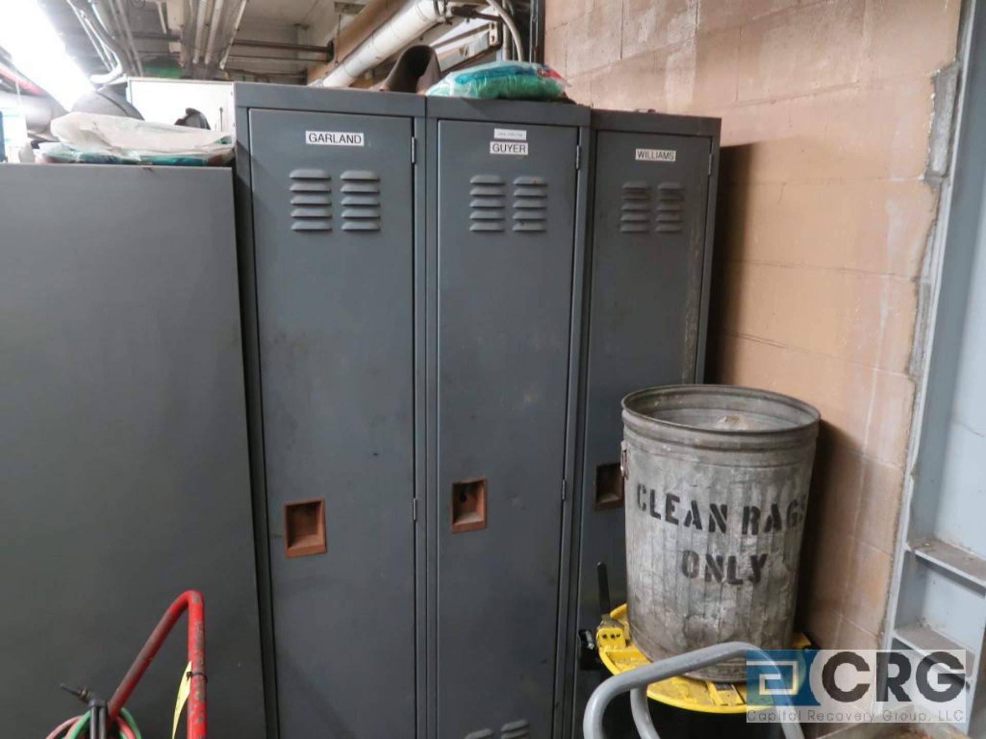 Lot of assorted cabinets and lockers including (3) metal cabinets, and (6) lockers with assorted - Image 6 of 6