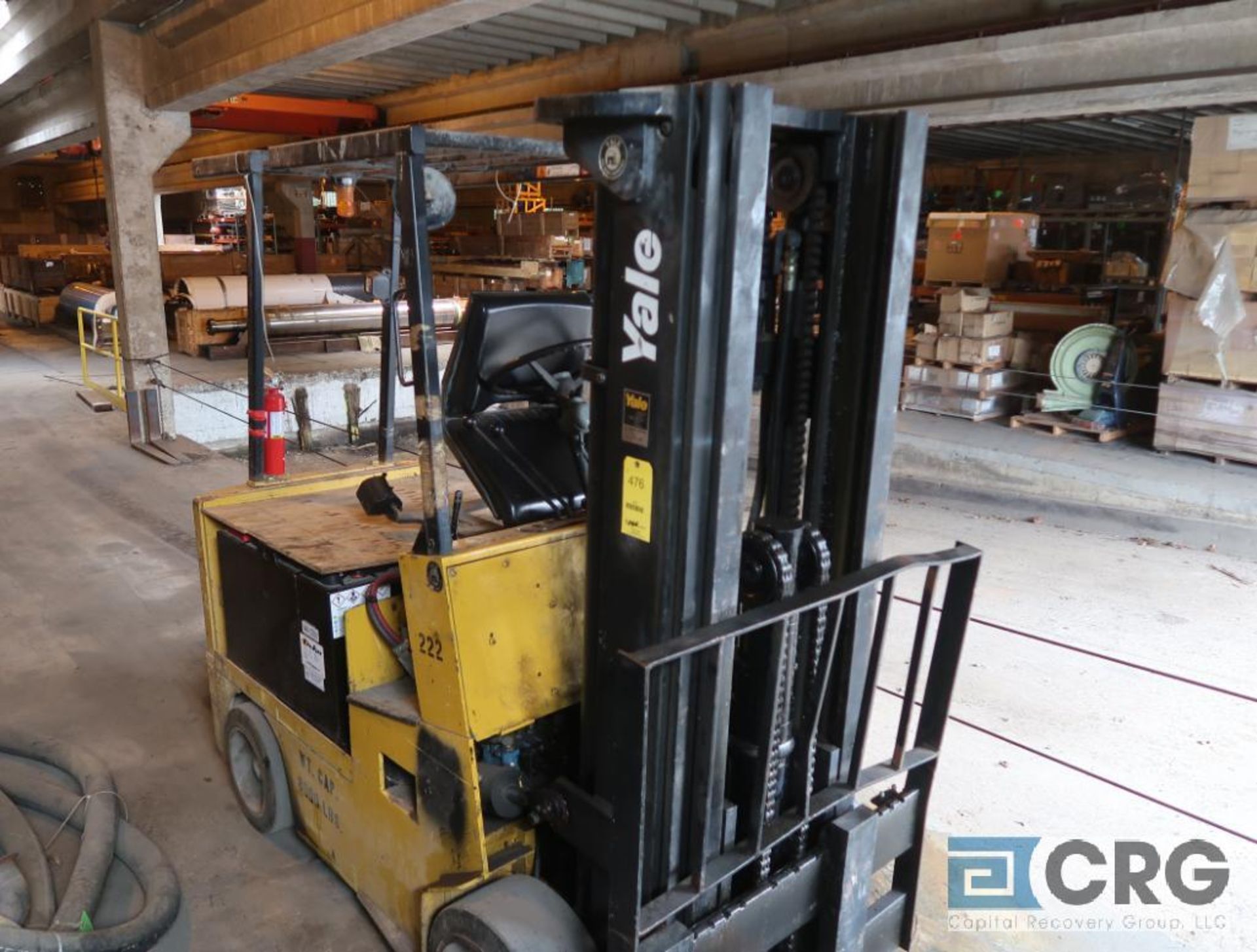 Yale 8000 lb capacity electric forklift, model ERC080HGN36SE090, 48 volt, mast height 173.8 in., 1, - Image 2 of 4