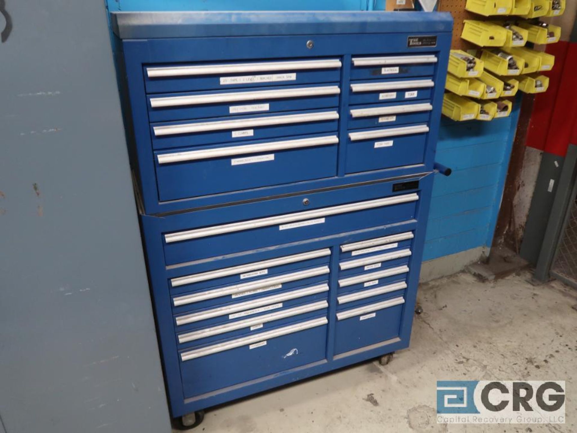 T & E Tools rolling tool chest, (19) drawer with contents (Basement Main Shop)