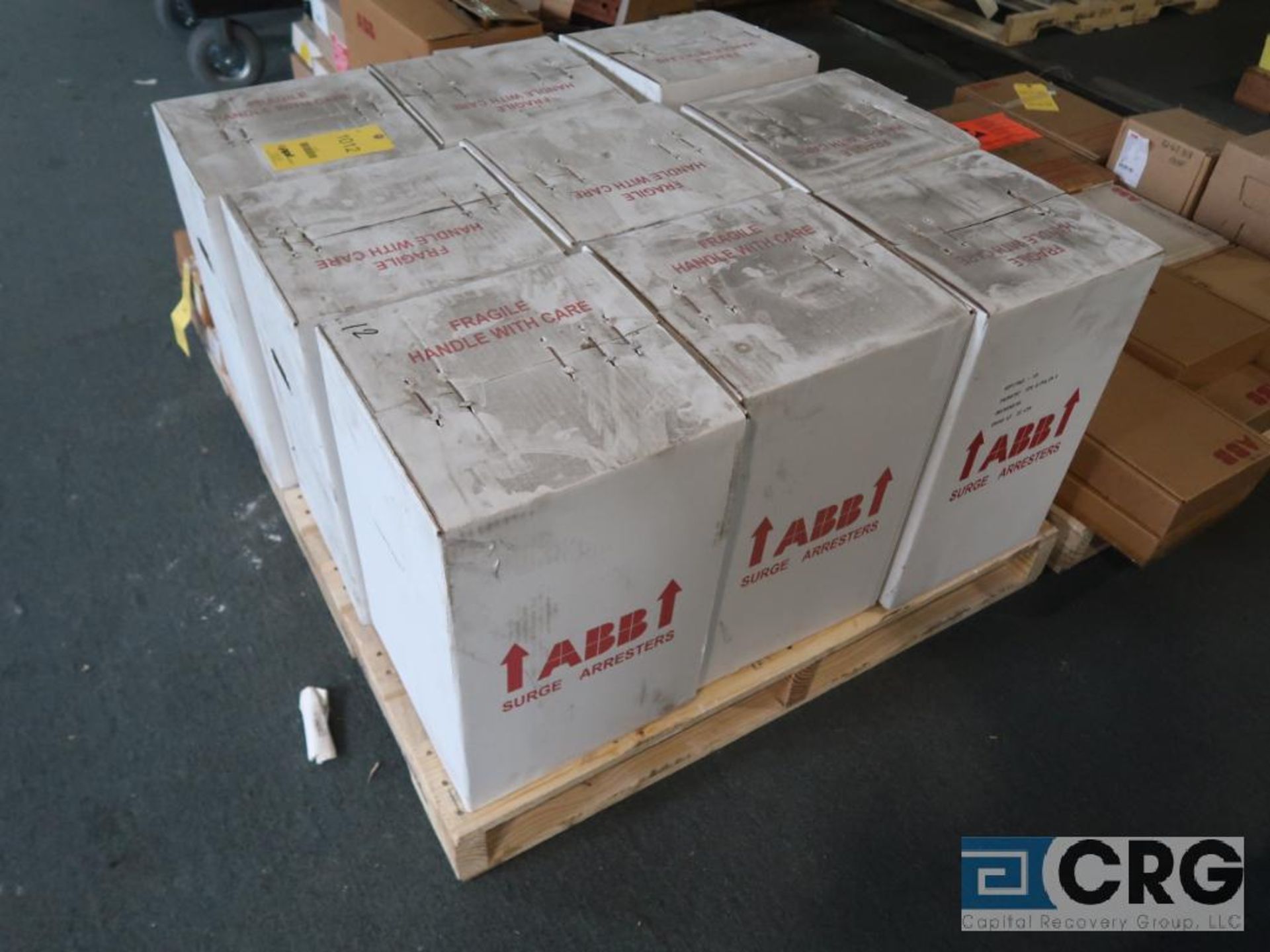 Lot of ABB electrical automation on (3) pallets including surge arresters, S800 1/0, IO chassis,
