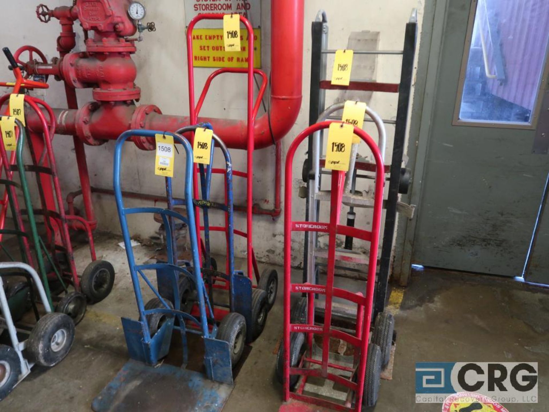 Lot of (6) hand trucks (Stores Area)