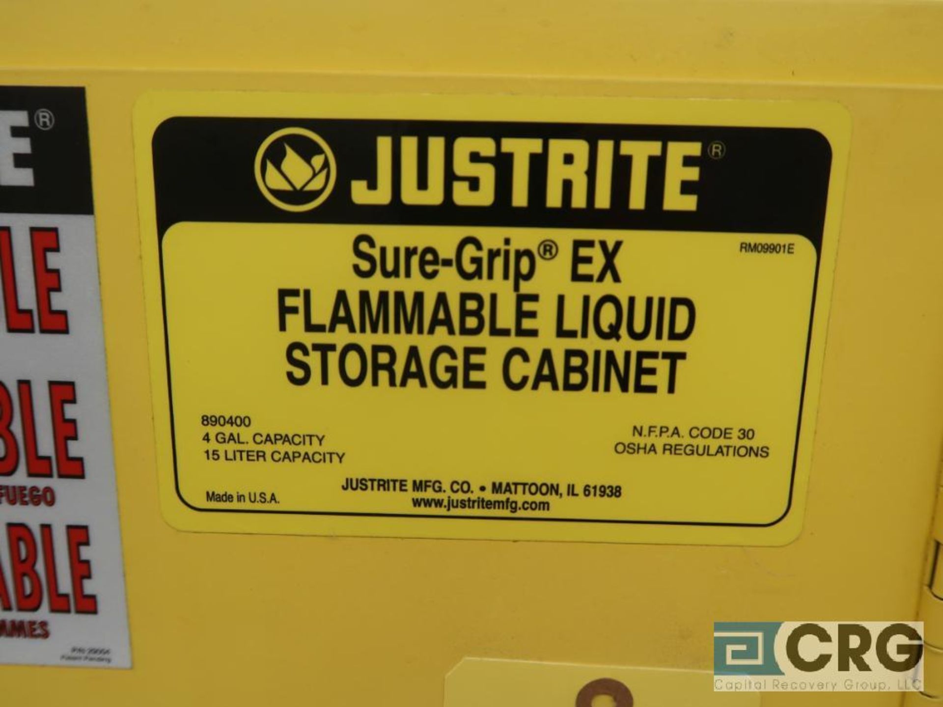 Just Rite 4 Gallon flammable storage cabinet (Dandy Room) - Image 2 of 3