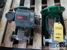 Lot of (2) Fisher relief actuator valves, stainless, (1) 1 in., and (1) 1/2 in. (Finish Building)