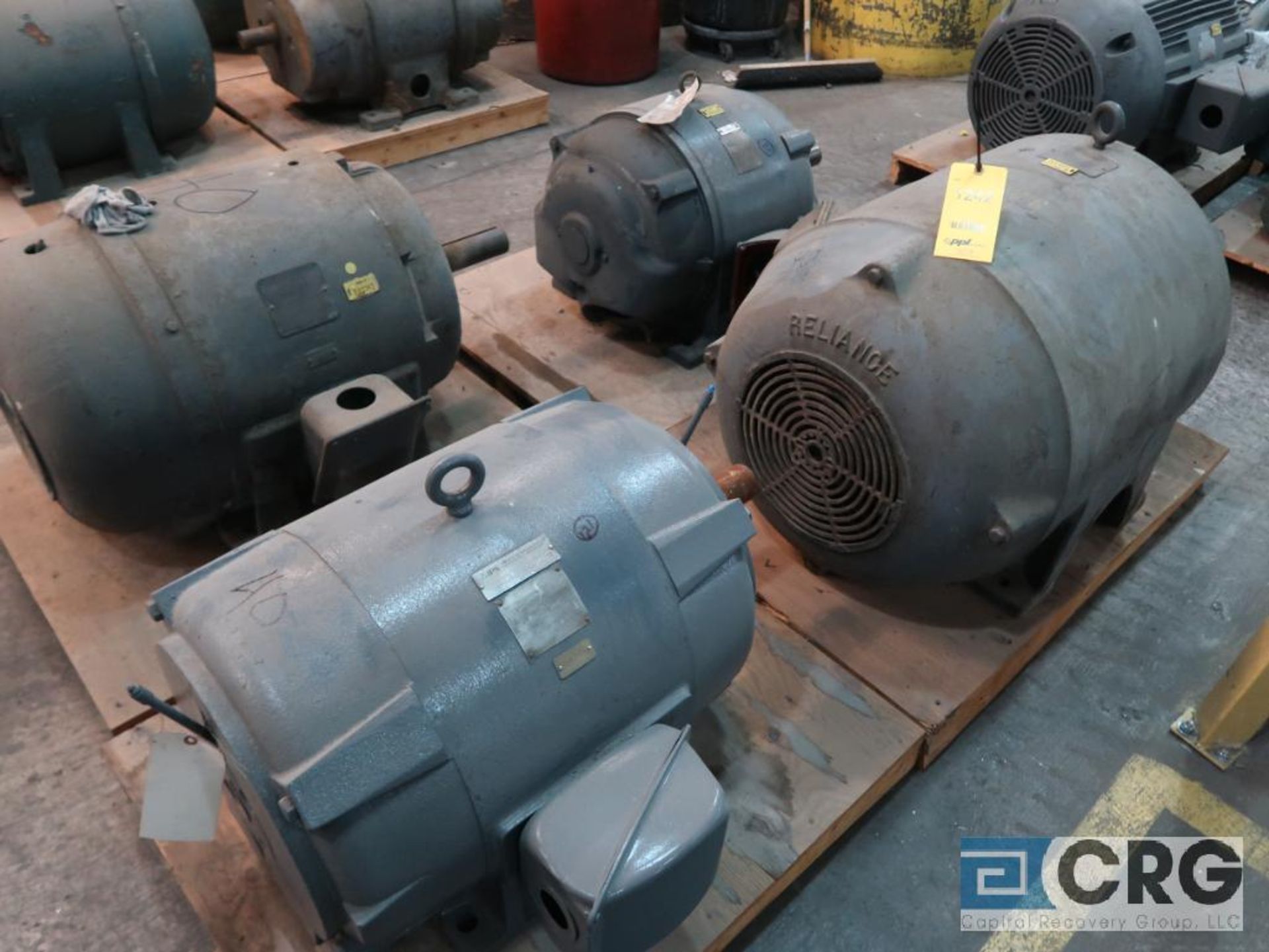 Lot of (4) assorted 40 HP electric motors including (2) U.S. Electrical, (1) Westinghouse, and (1)