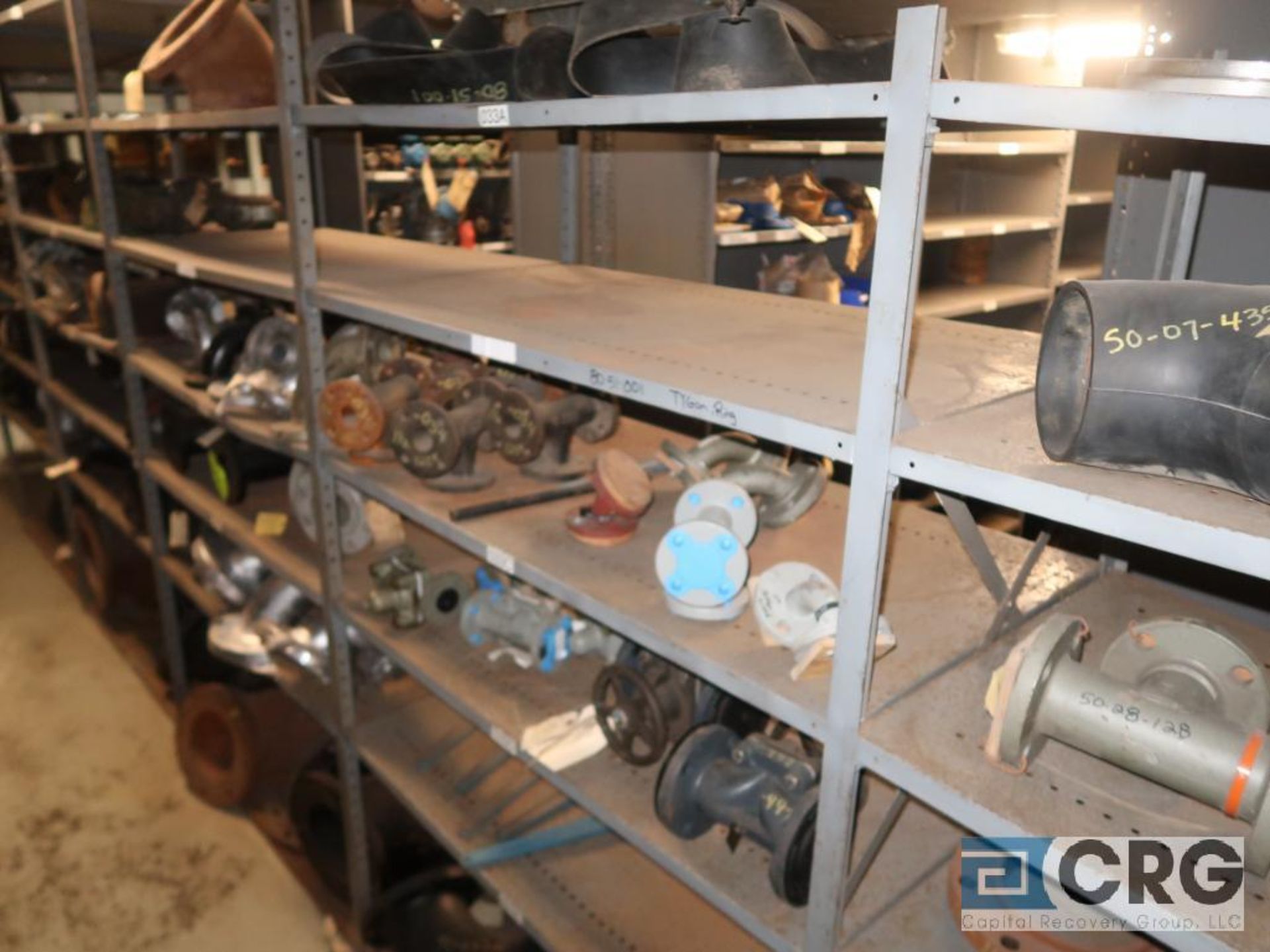 Lot of (15) sections with assorted parts including fiberglass pipes, fittings, steel fittings, tee' - Image 9 of 11