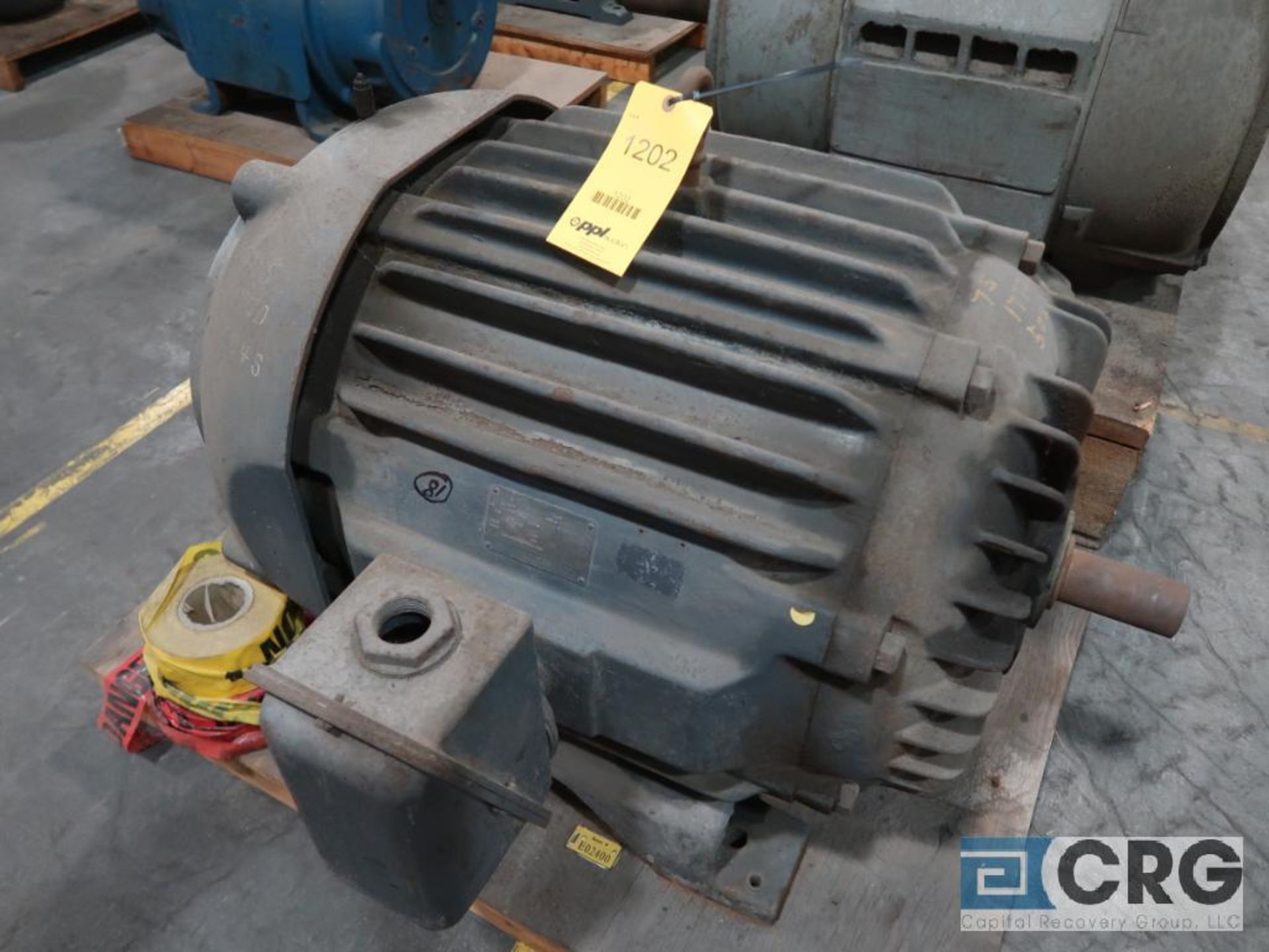 Allis-Chalmers induction motor, 75 HP, 1,770 RPMs, 220/440 volt, 3 ph., 504S frame (Finish