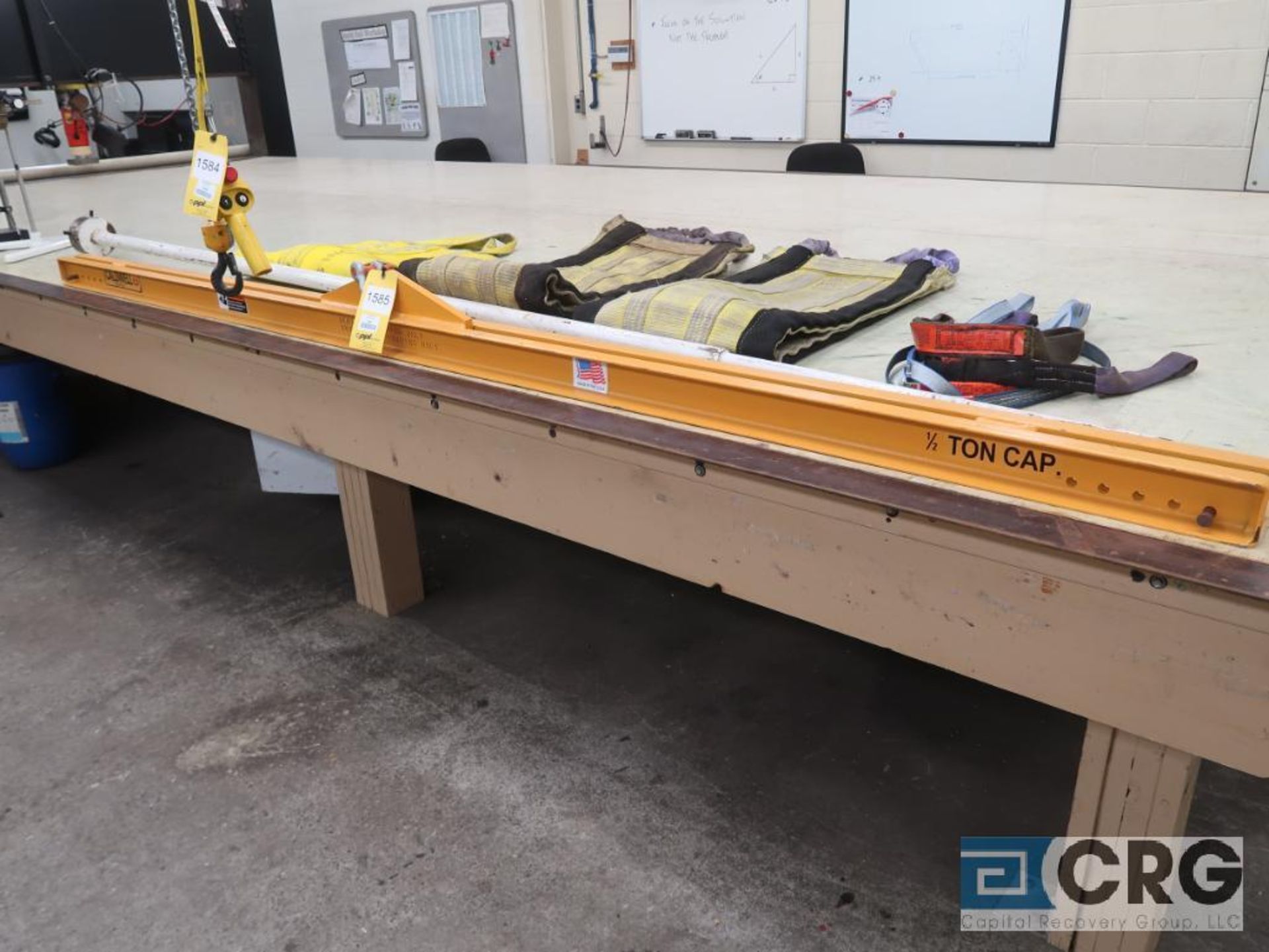 Lot including (1) Caldwell 205-1/2 spreader bar, 10' Long, 1000 lb. capacity, and (3) ass't nylon