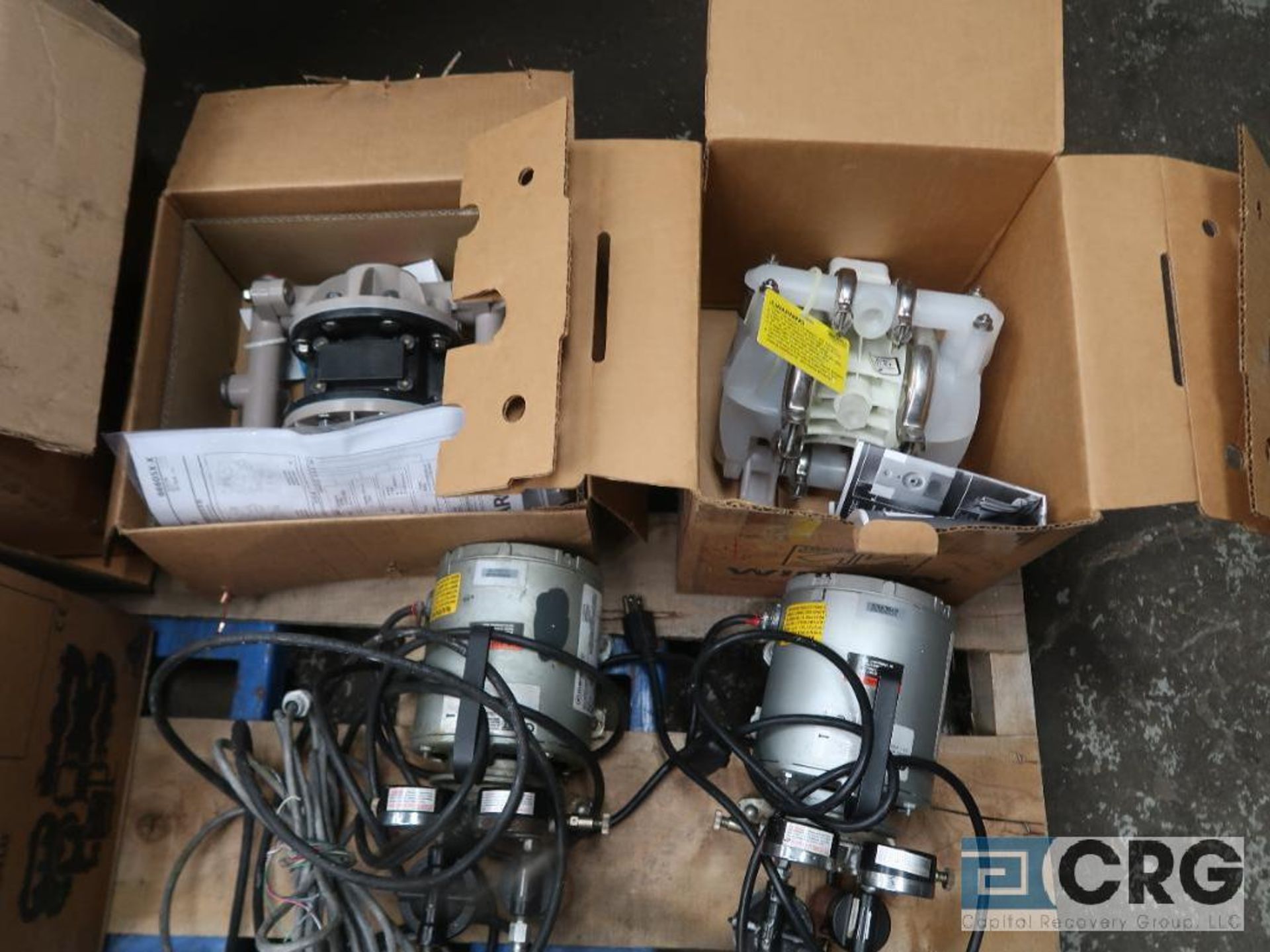 Lot of (7) assorted pumps including (2) vacuum, (2) metering, and (3) diaphragm (Basement Stores)