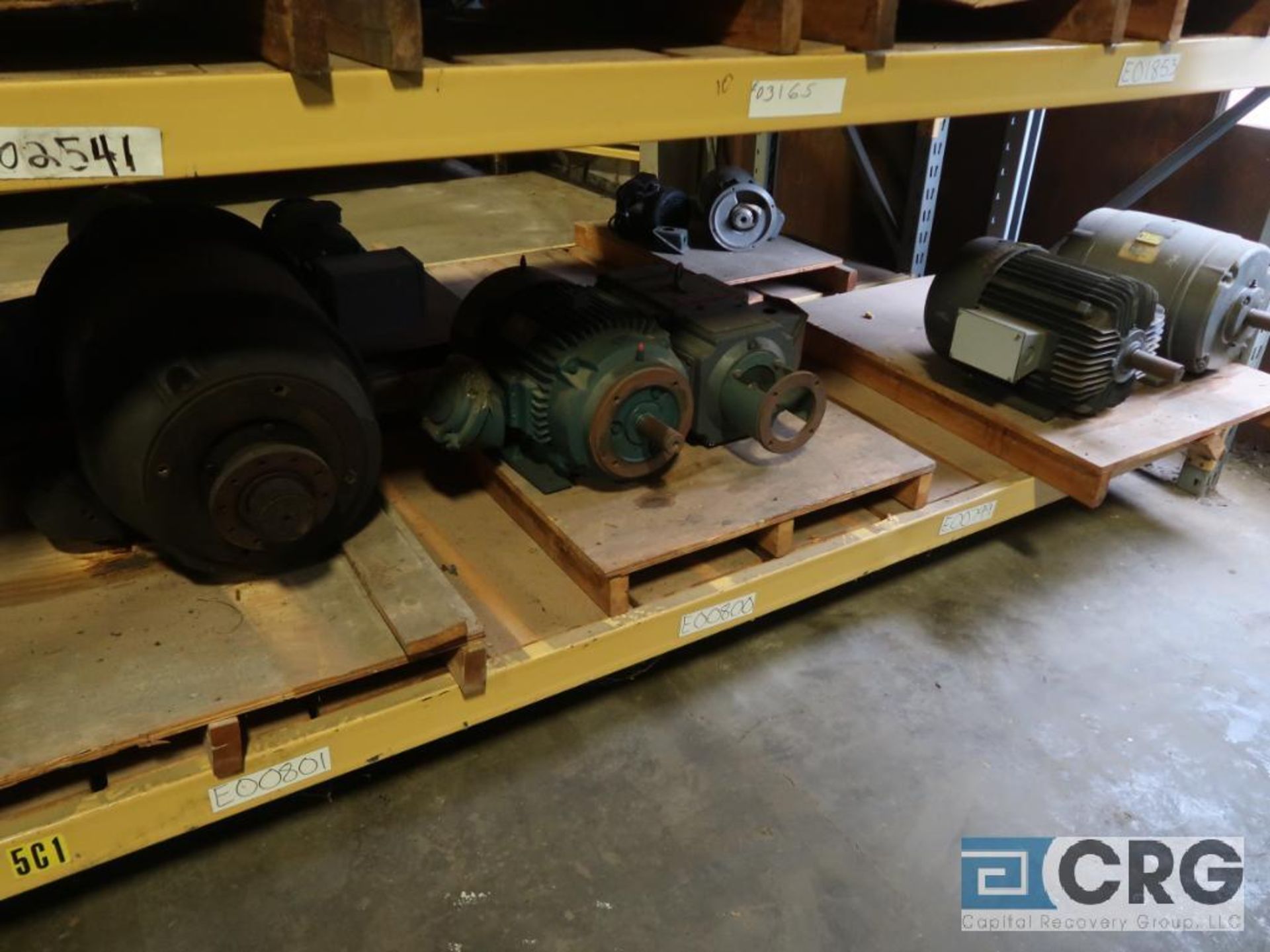 Lot of (32) assorted 15 HP, 10 HP, and 7.5 HP motors on (7) shelves, some with gear drives (Motor - Image 6 of 8