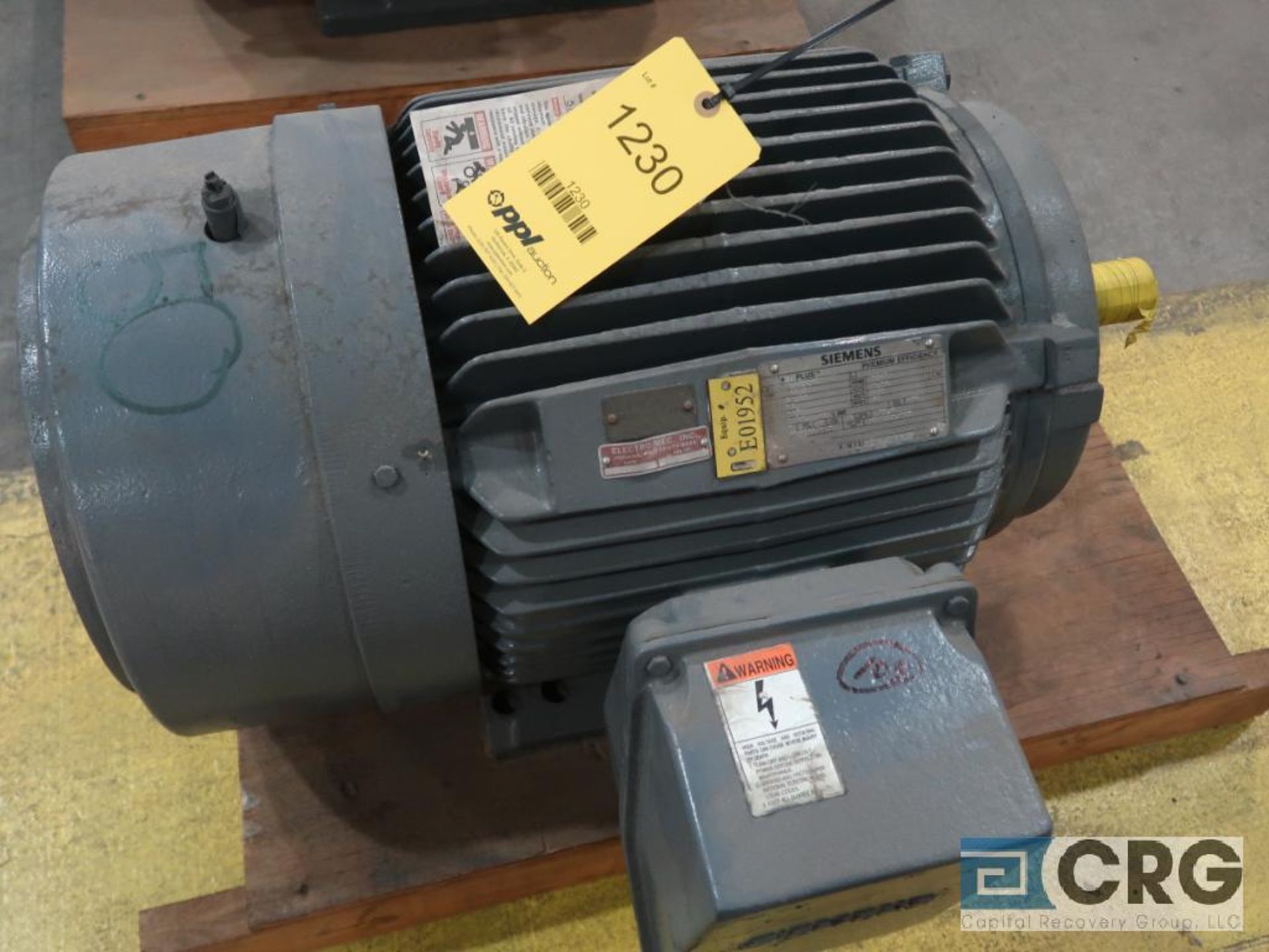 Siemens PE-21 PLUS motor, 50 HP, 3,530 RPMs, 460 volt, 3 ph., 326TS frame (Finish Building)