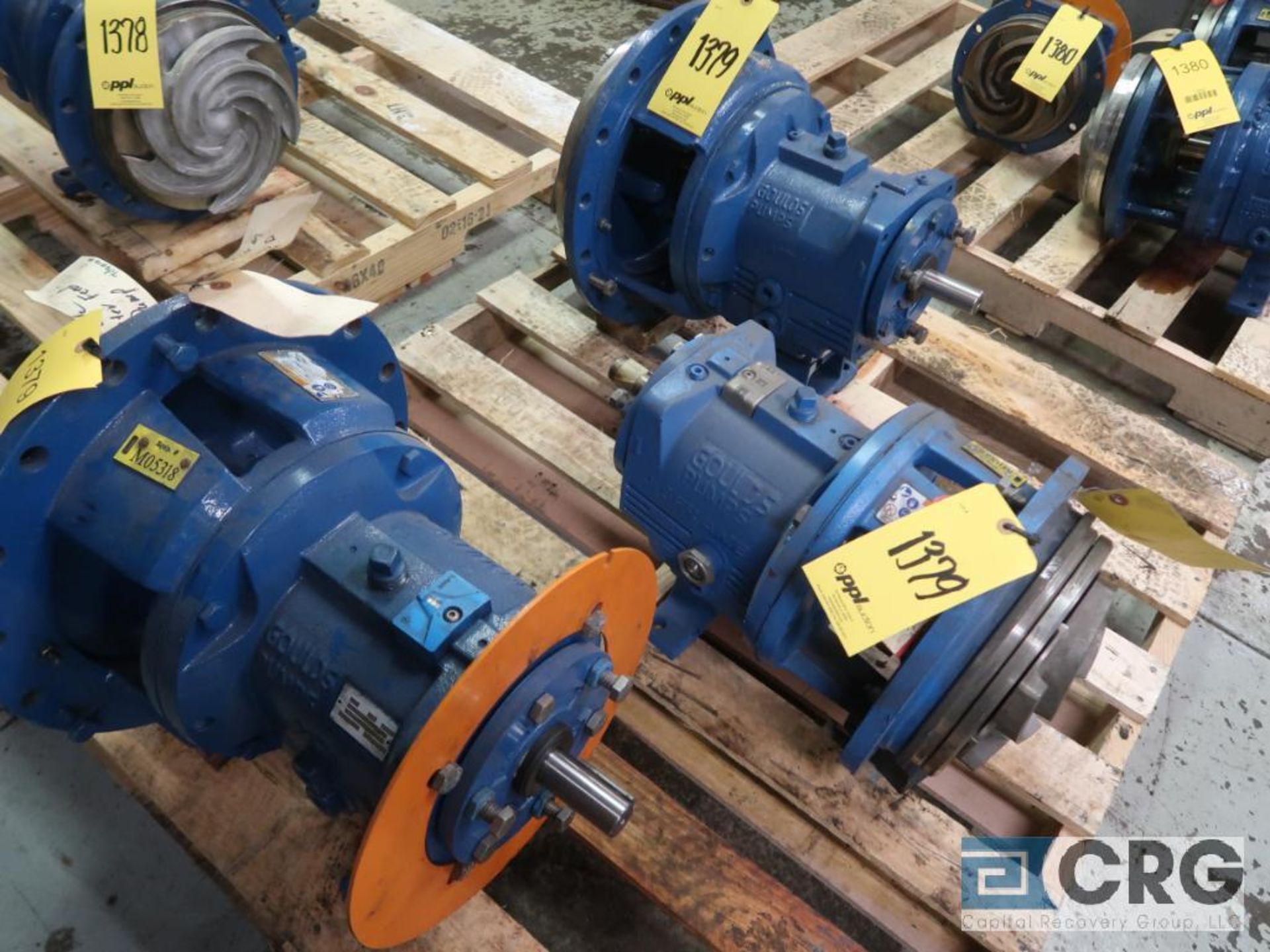 Lot of (3) Goulds 3196 MTI pumps, (2) 13 in., and (1) 10 in. (Basement Stores)