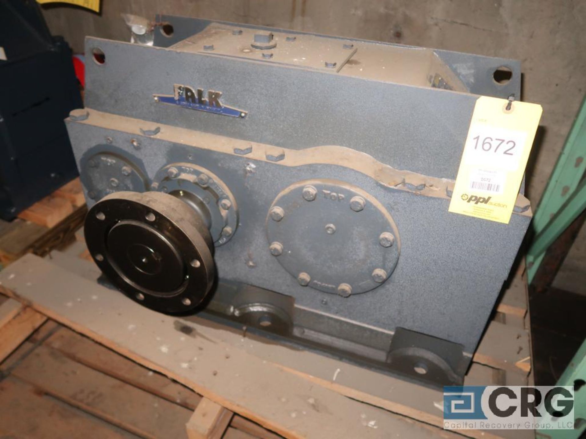 Falk 2070Y1LB gear drive, ratio-4.095, input RPM 1,750, output RPM 427.4, service rate HP. 250, s/