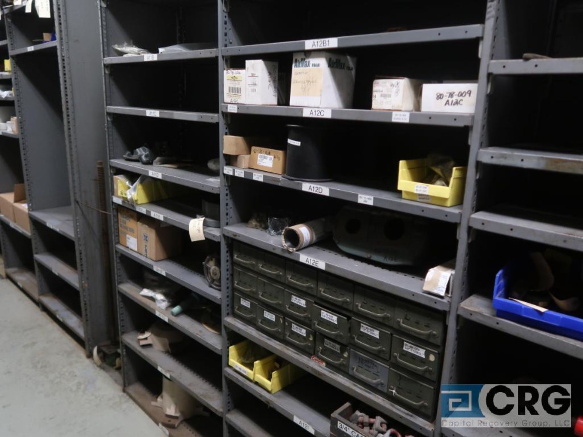 Lot of (15) sections with assorted parts including cable clamps, valves, and light bulbs-CONTENTS - Image 2 of 5
