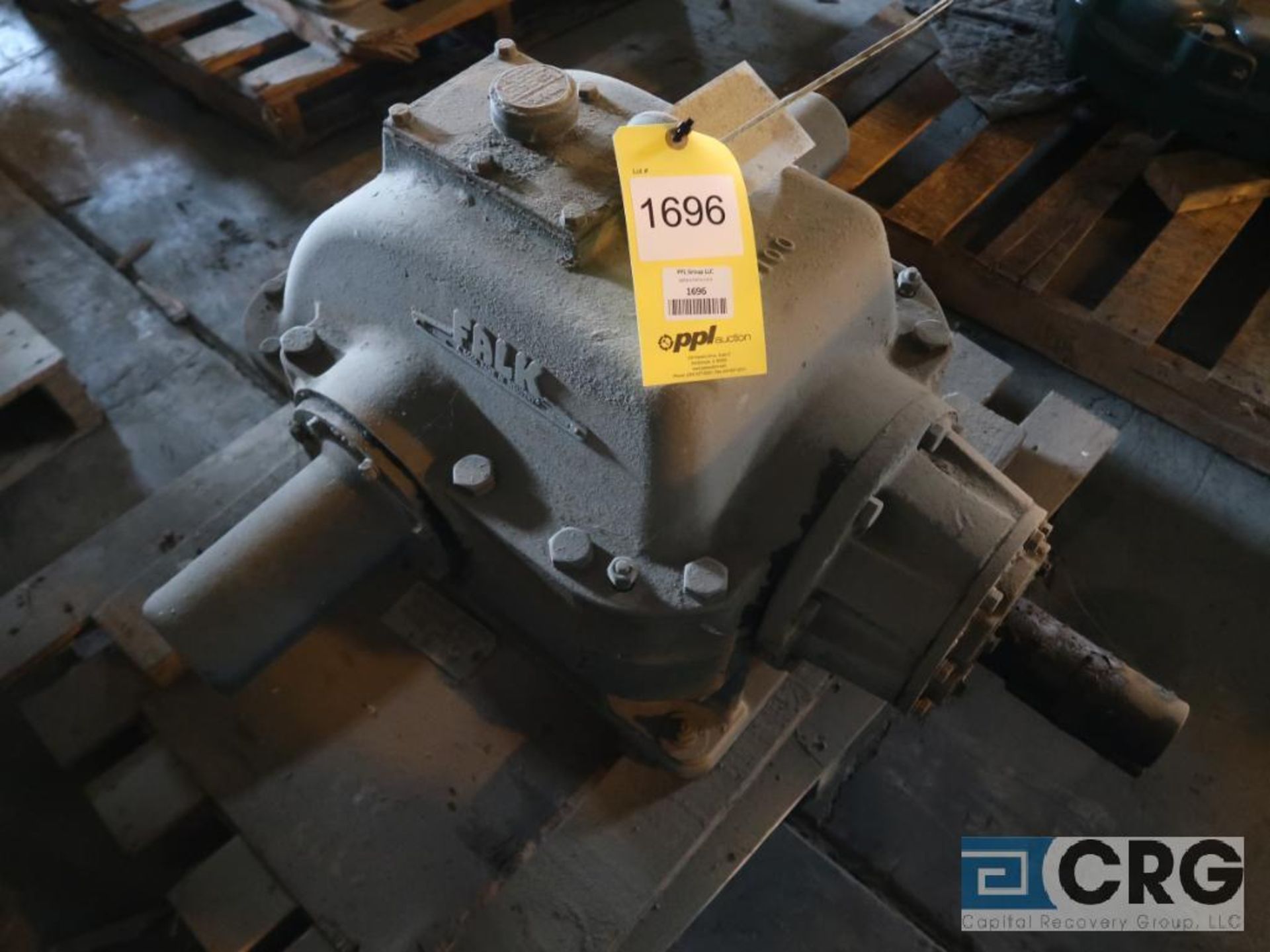 Falk 2080 GHB1KS gear drive, ratio-2.450, input RPM 460, output RPM 186.1, service rate HP. 32, s/