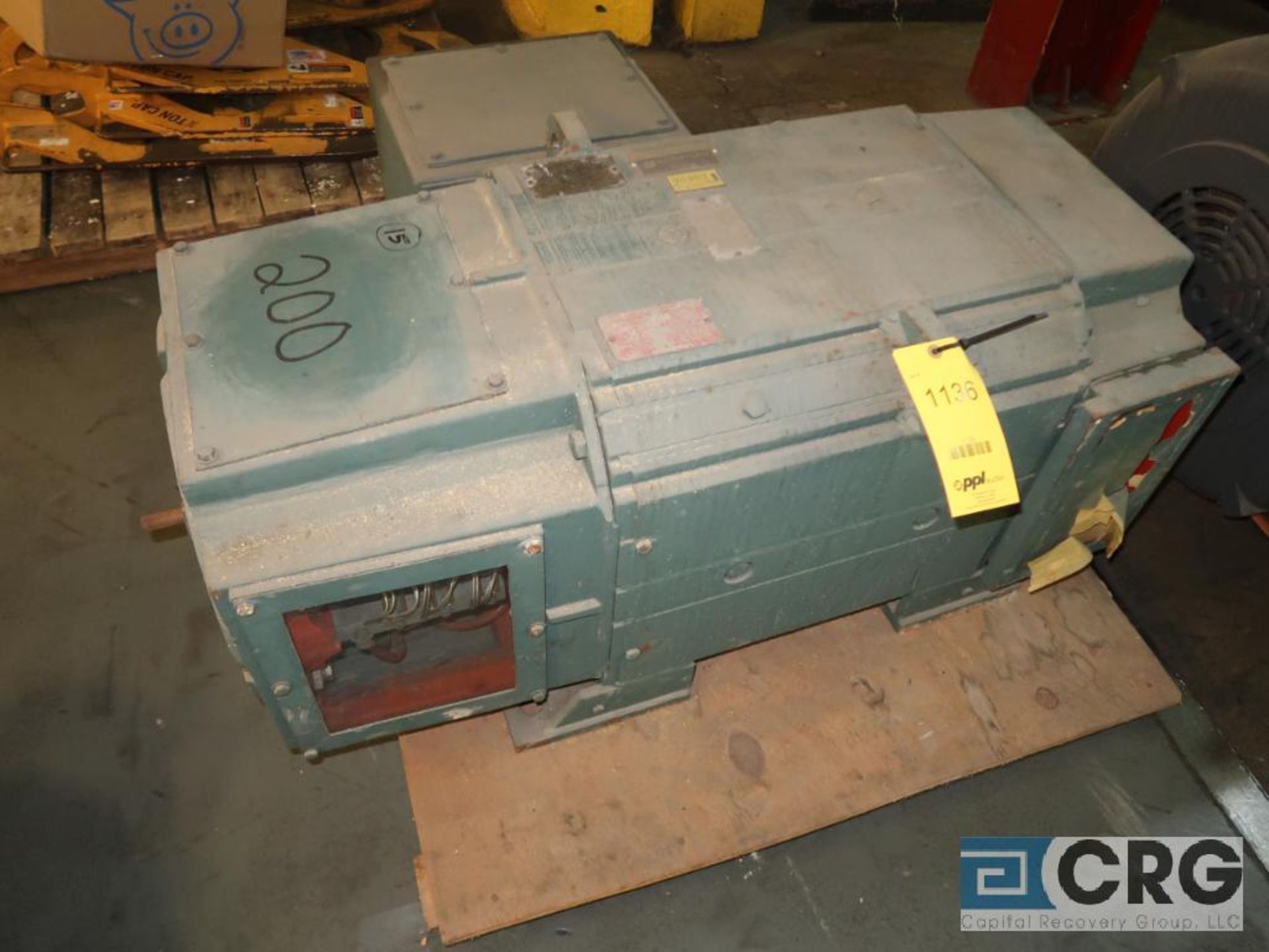 Reliance electric motor, DC, 200 HP, 1,150/1,500 RPMs, 500 volt, B4010ATZ frame (Finish Building)