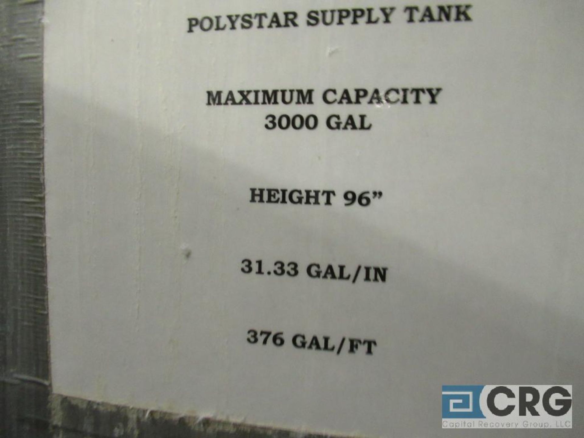 Polystar stainless supply tanks, 3000 gal, 96" height, top mount Lightnin mixer, side manhole - Image 2 of 4