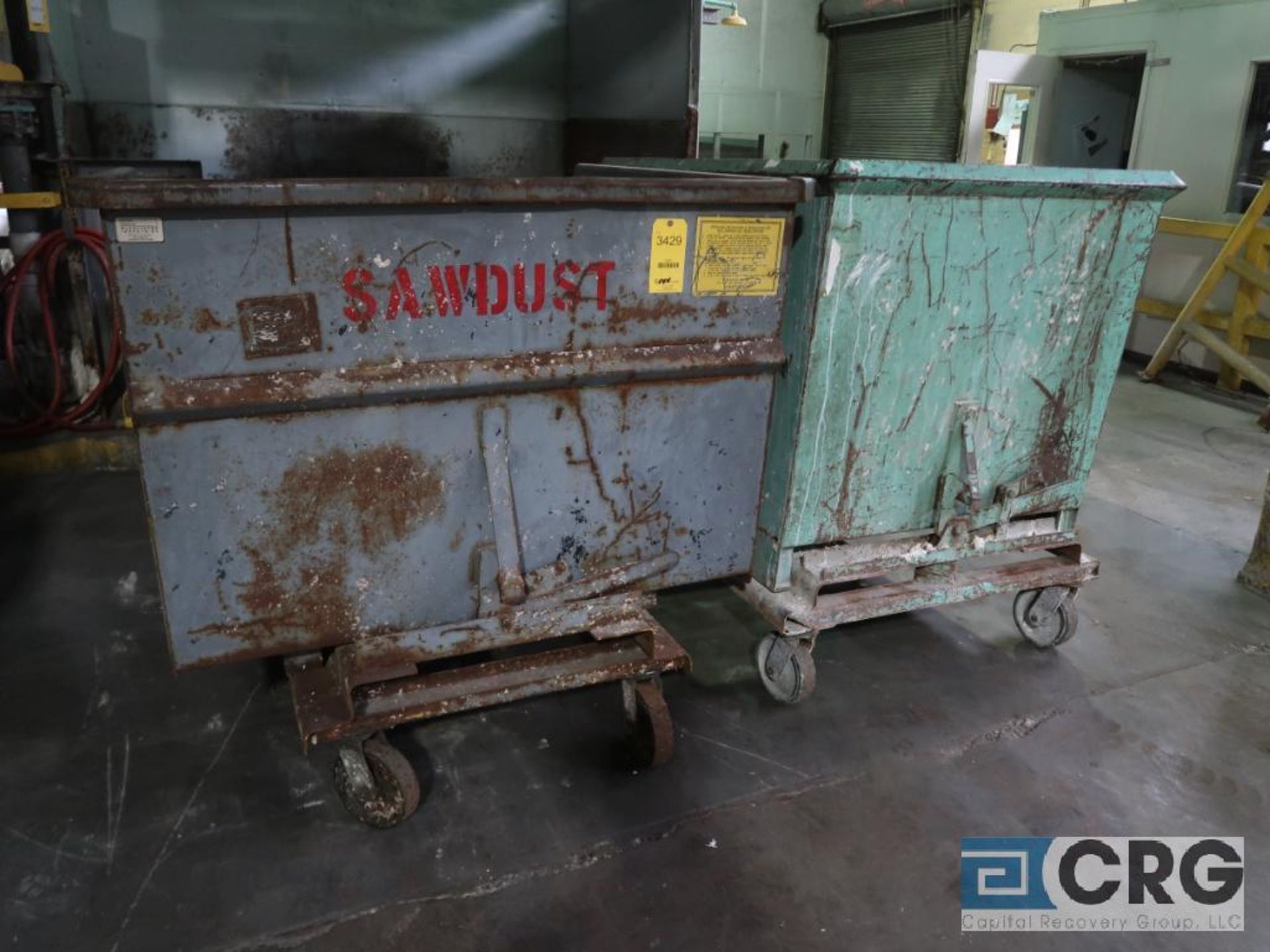 Lot of (2) dump hoppers-mobile (Downstairs 512 Area)