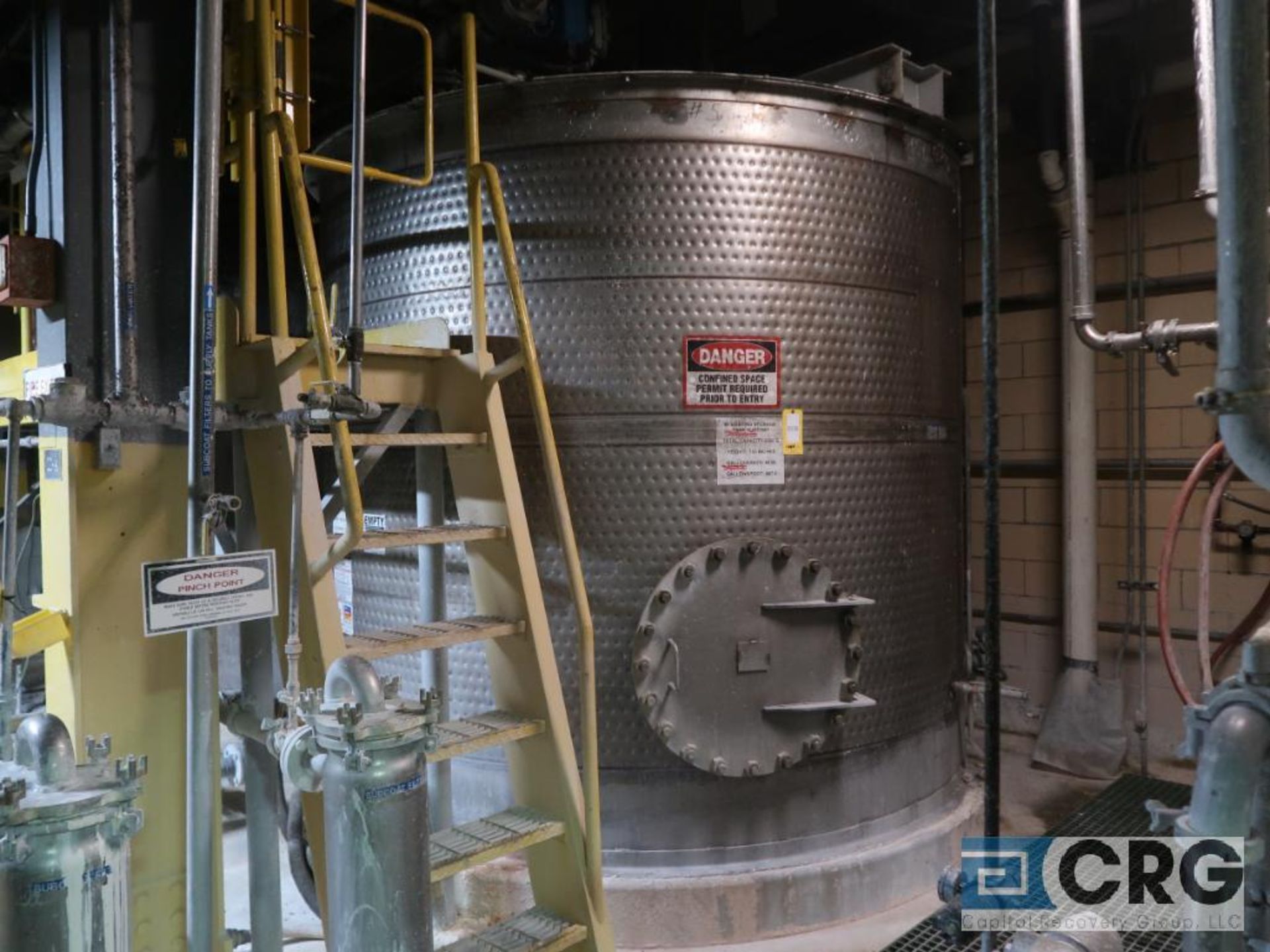 316 stainless steel dimple jacketed mixing tank with Lightning agitator, 5,000 Gal., stainless steel