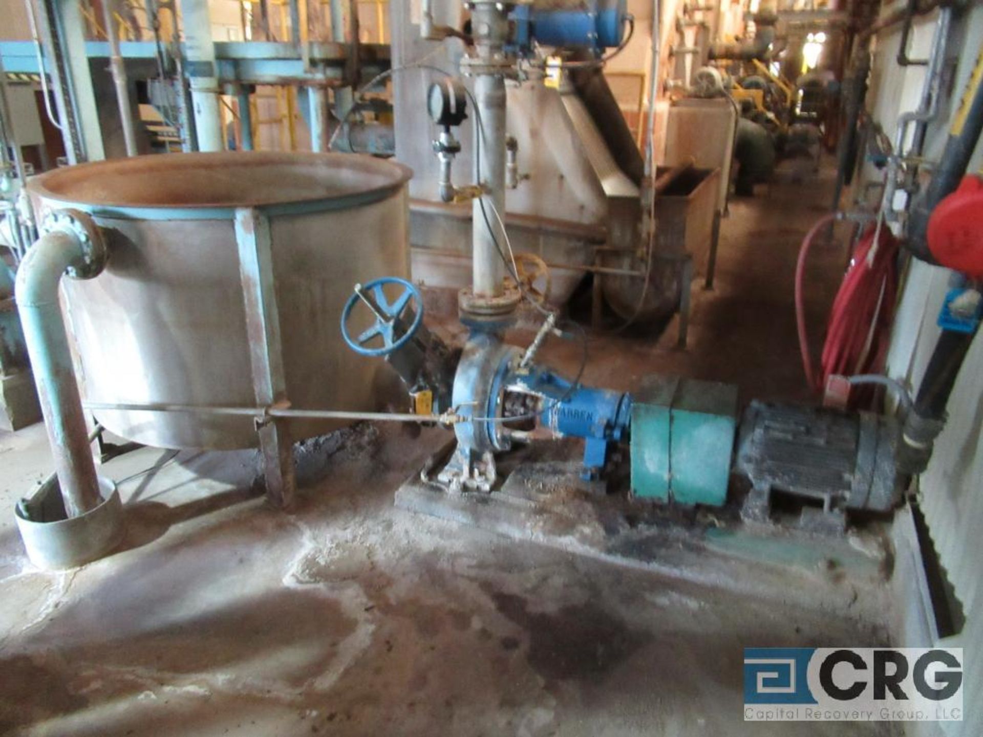 Warren ss centrifugal pump set with connecting ss surge tank (Elev 542 Pulp Mill)