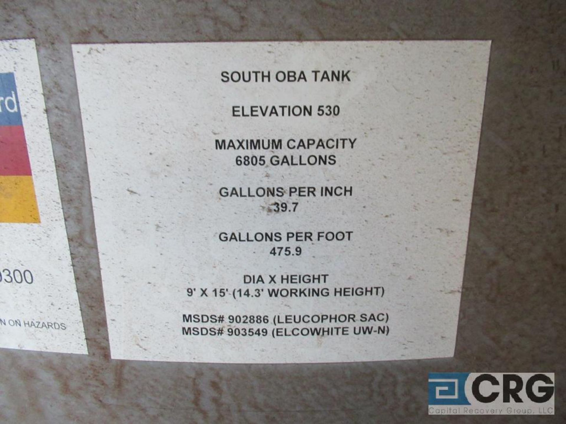 Lot of (2) Stainless tanks consisting of (1) 11,000 gal x 168" high ss tank, and (1) 6800 gal of - Image 3 of 3