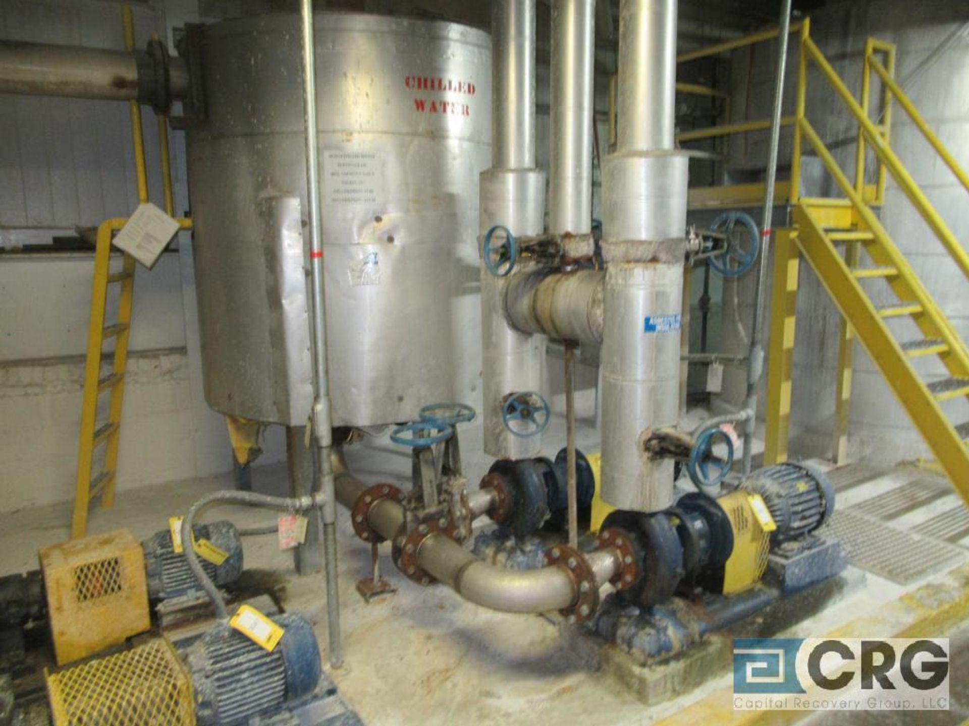 Lot of (2) Goulds 3 X 4-10H 316 stainless steel centrifugal pumps with 15 HP drives, and approx 1400 - Image 2 of 2