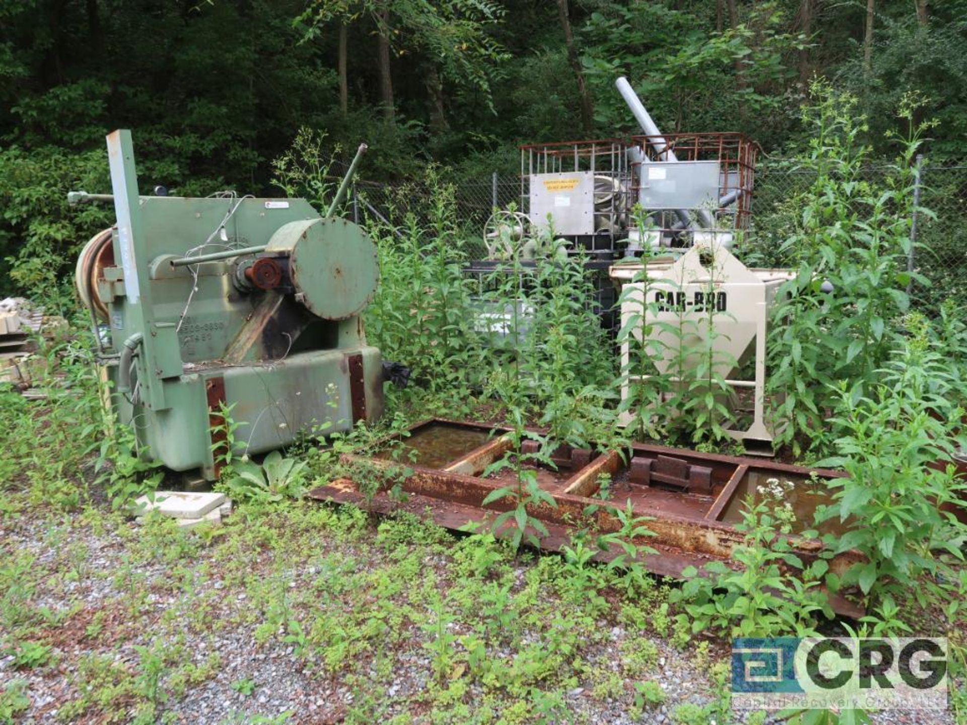 Lot of miscellaneous items including self dumping hoppers, grating, steel pipe on ground, cement - Image 11 of 17