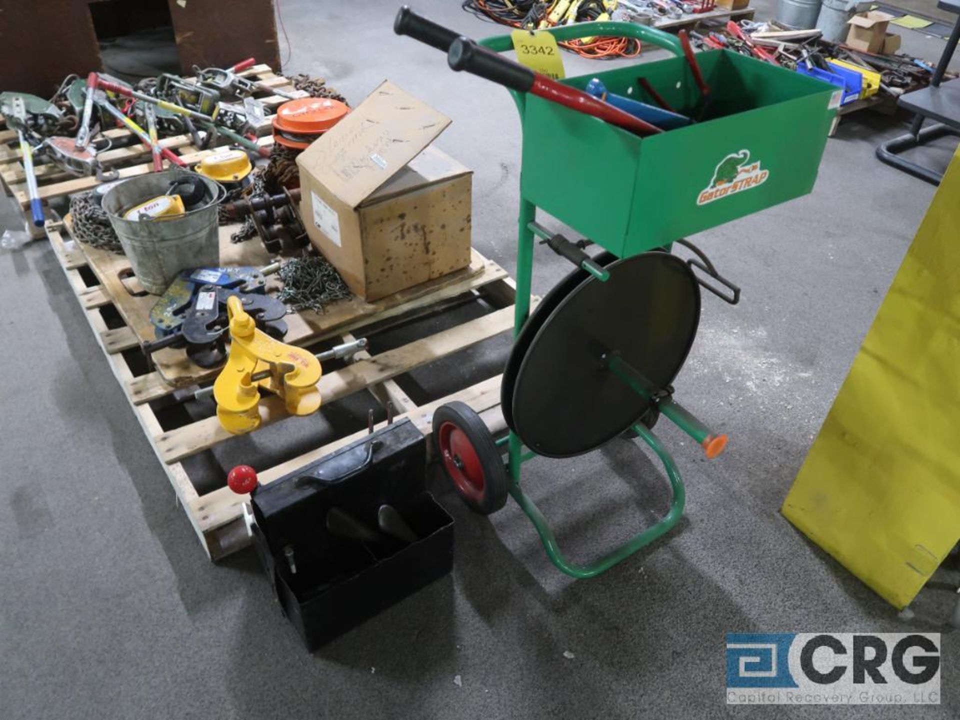 Lot of assorted items including (5) chain hoists, (9) assorted come-a-longs, (3) clamps, and banding - Image 3 of 3