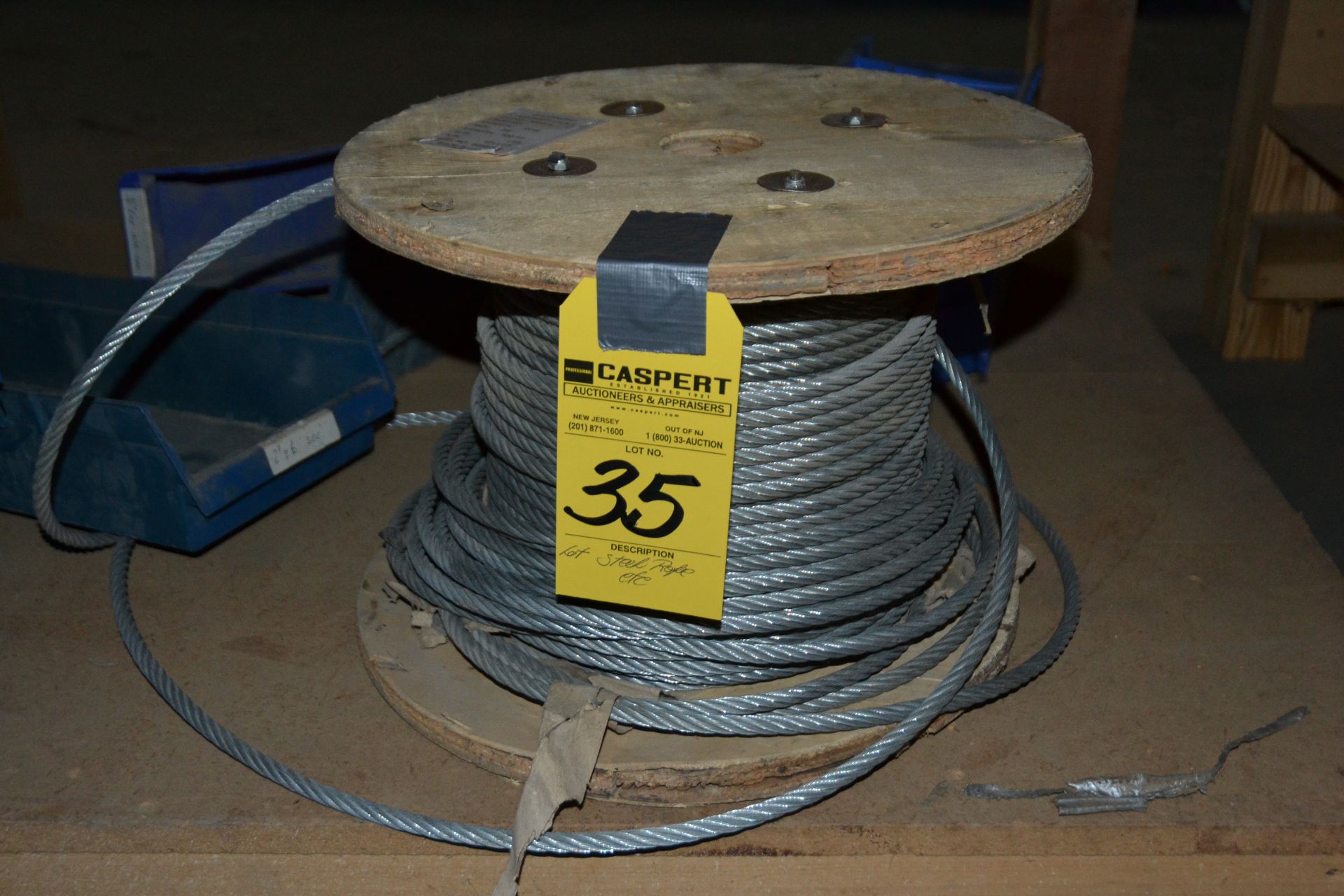 LOT - Roll Steel Rope, Etc.