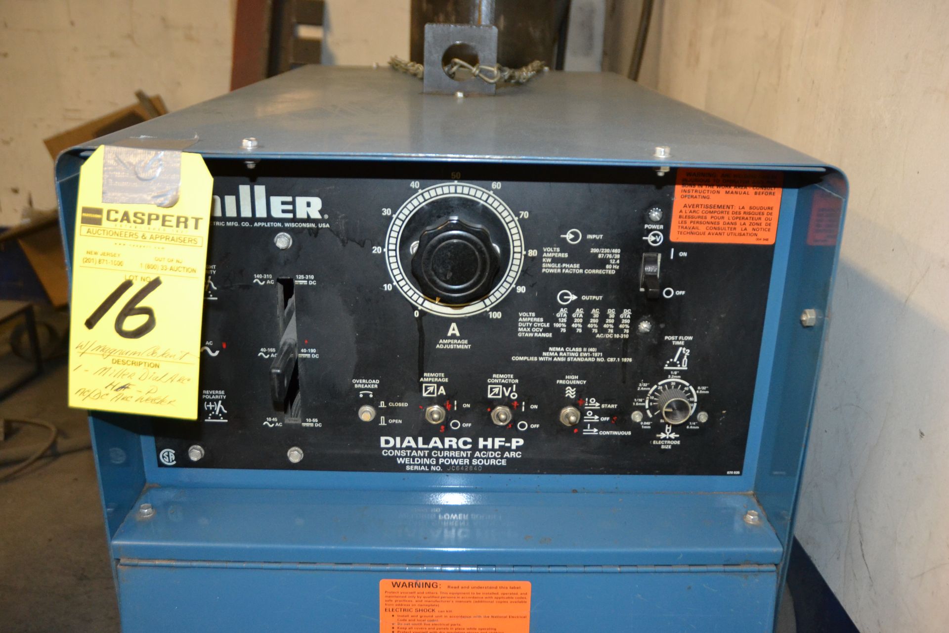 Miller Dial Arc HE-P AC/DC Arc Welder - Image 2 of 4