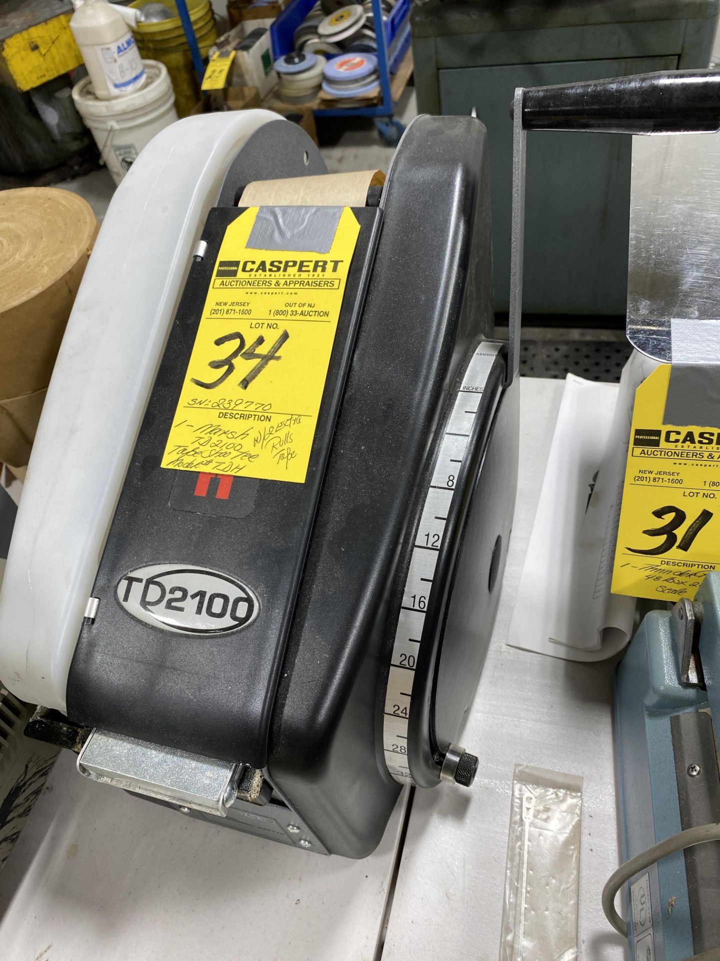 Marsh TD 2100 Tape Shooter, M: TDH, SN: 239770 with 2 Extra Rolls of Tape