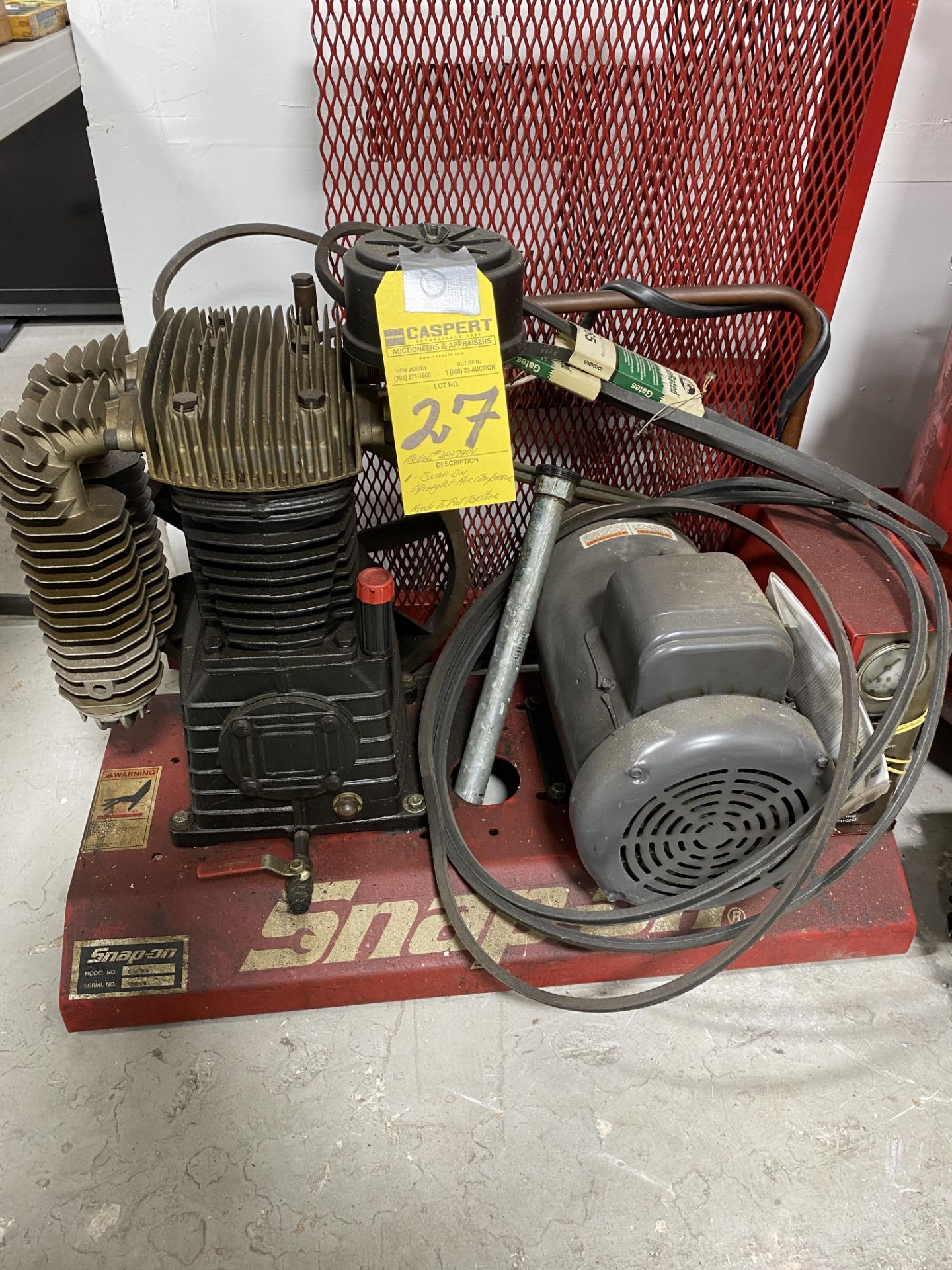 Snap-On Upright Air Compressor (Needs To Be Put Together) M: DRA780V - Image 2 of 5