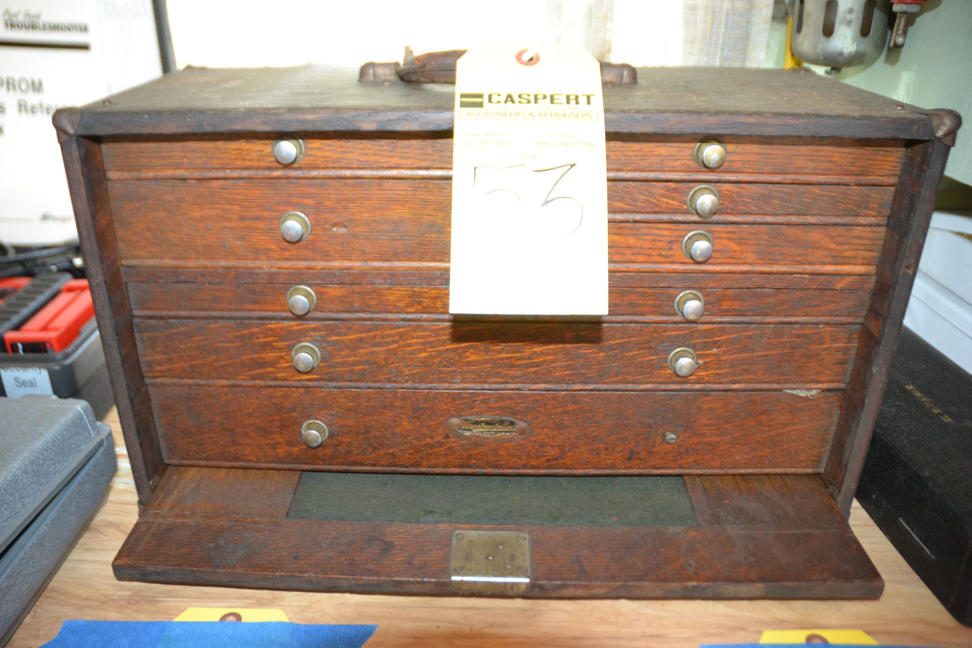 Wood Tool Box with Tools