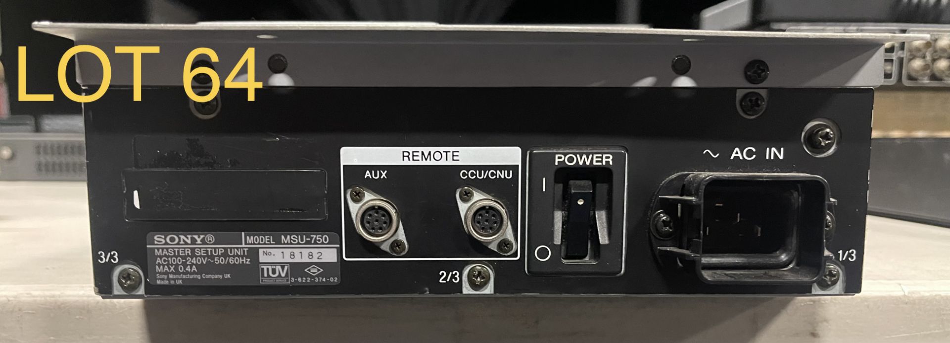 Sony CNU 500Camera Command Network Unit, M: CNU-500 - Image 2 of 2