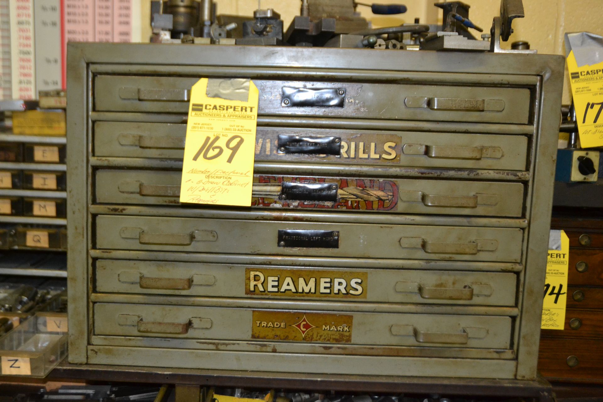 6 Draw Cabinet with Drill Bits and Reamers (Number/Fractional)