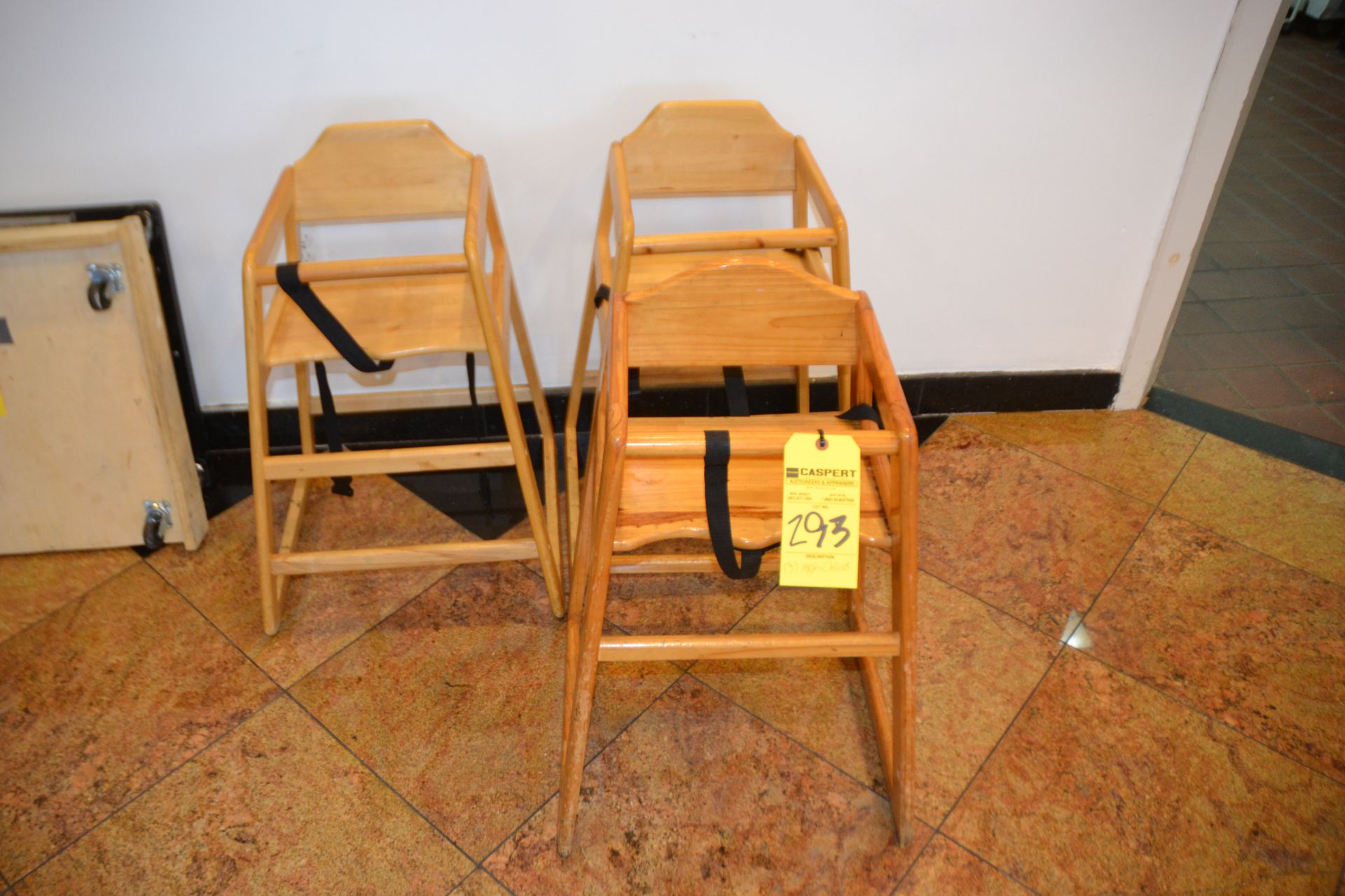 (3) Wood High Chairs