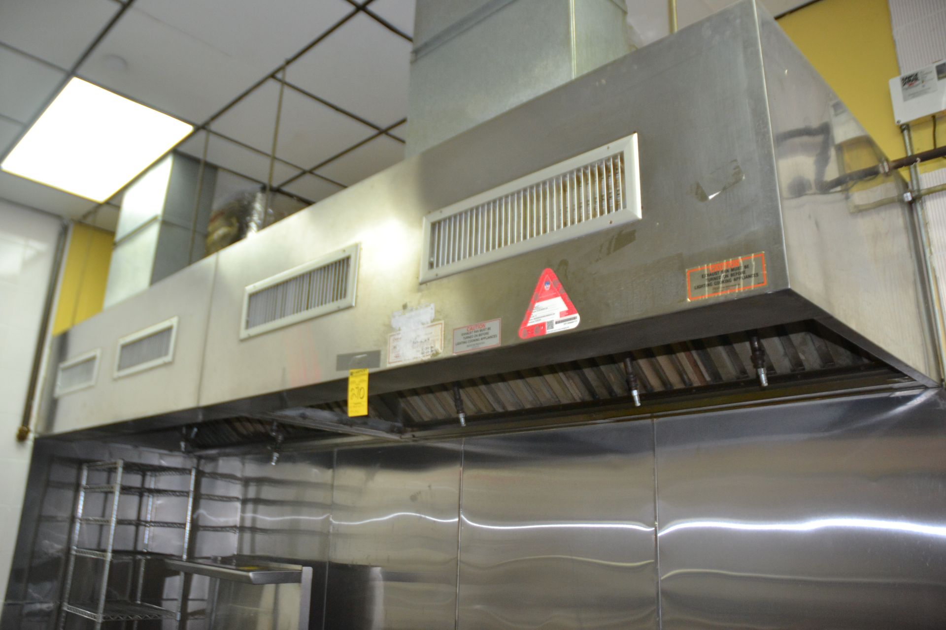 Stainless Steel Exhaust Hood, 3 1/2' x 13'