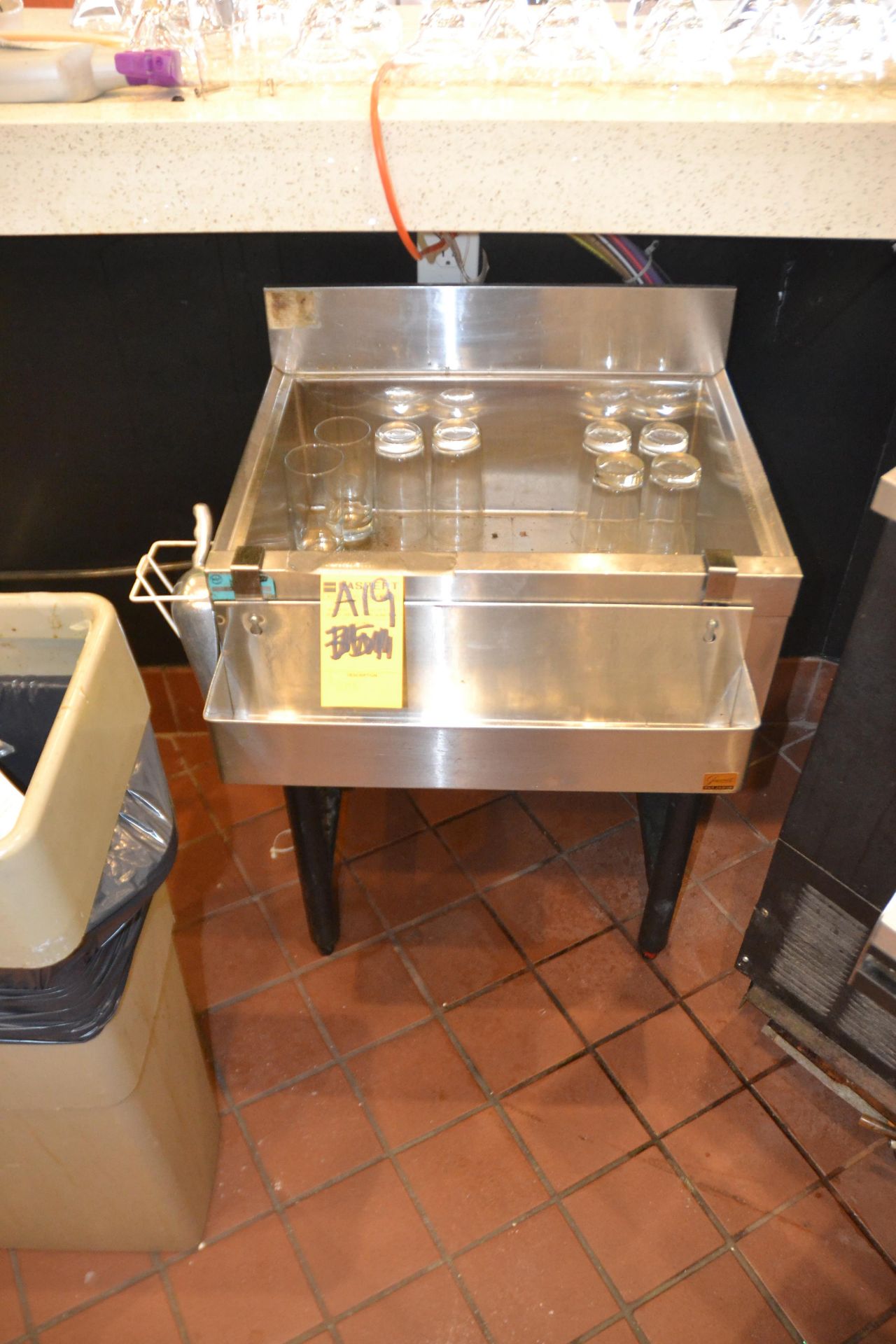 1-Compartment Bar Sink with Speed Rail