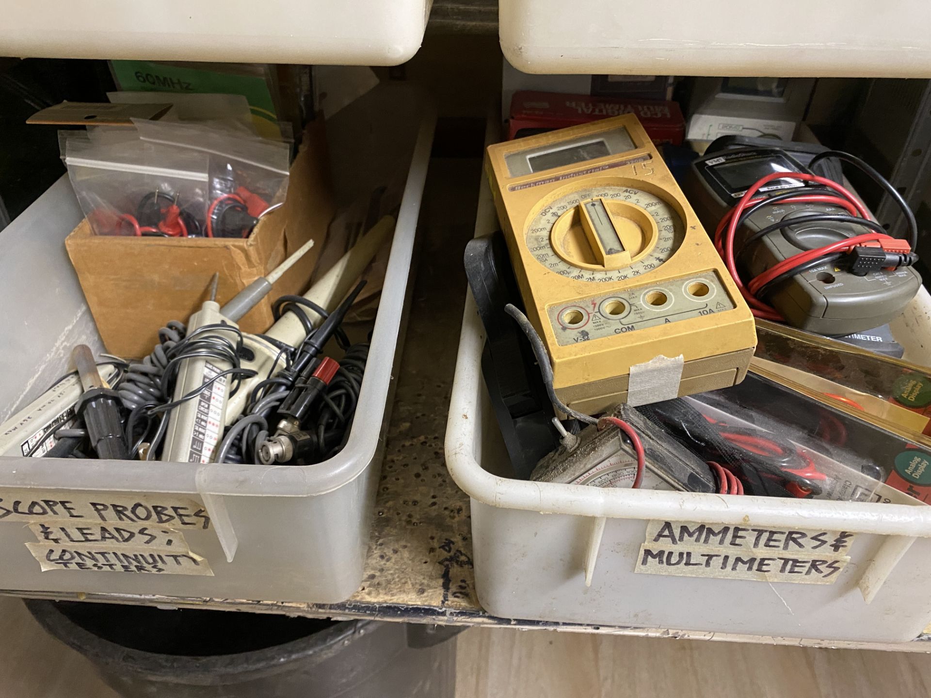 LOT - Multi Meters, Capacitors, Probes, Test Leads - Image 2 of 2