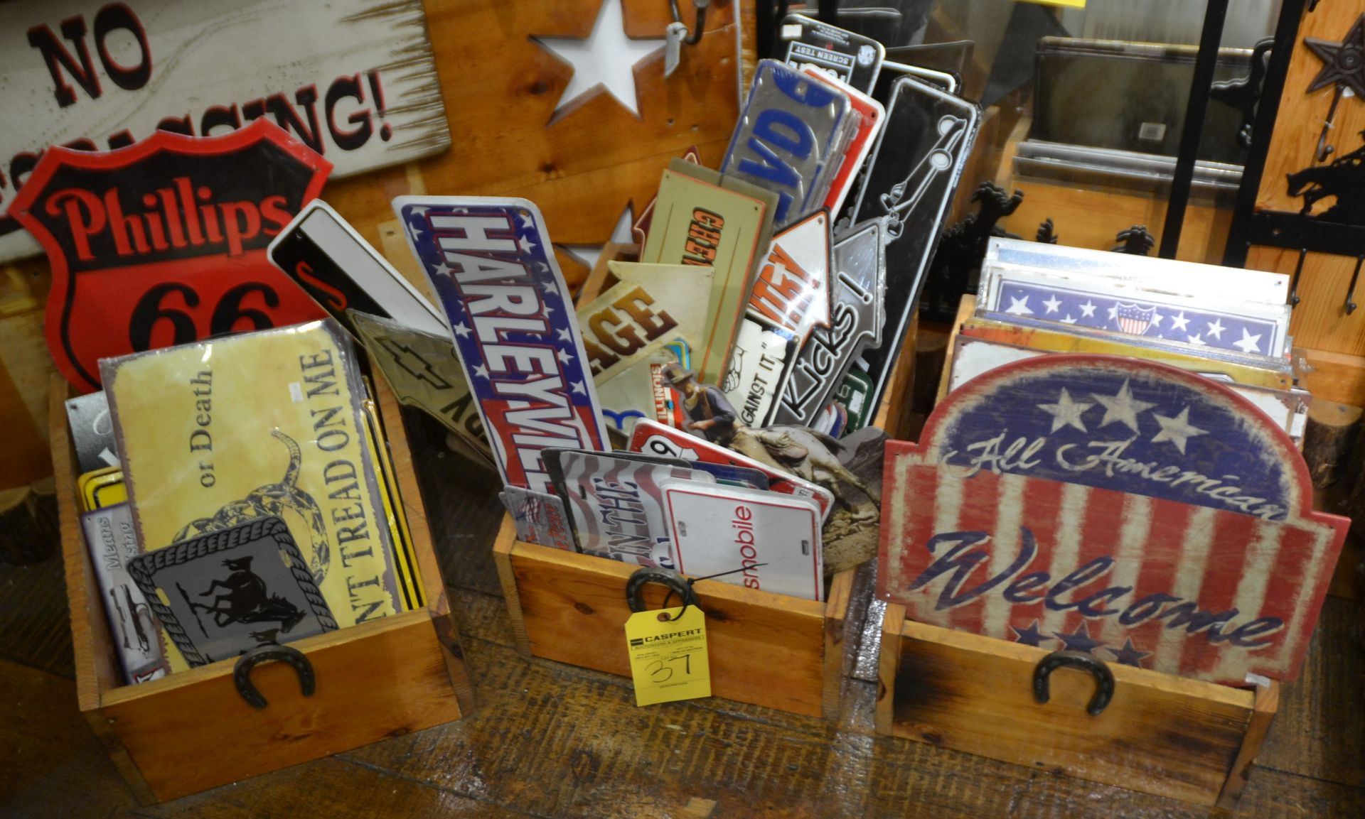 Boxes of Assorted Signs